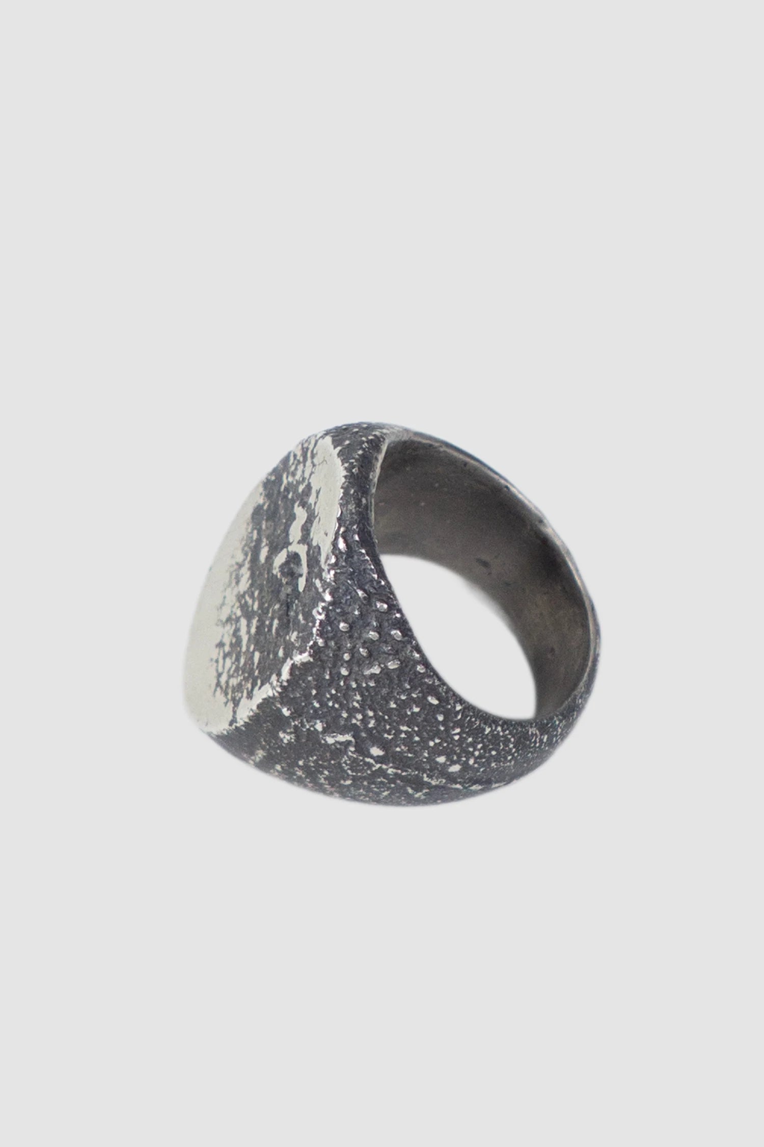 2819 Jewelry - Silver Oxidized Oval Plateau Signet Ring item left view 2819 Jewelry - Silver Oxidized Oval Plateau Signet Ring item left view