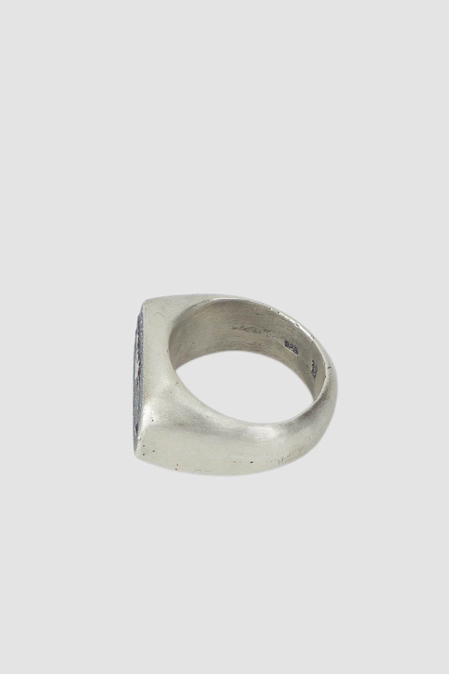 2819 Jewelry - Silver Oxidized Rectangular Plateau Signet Ring item left view 2819 Jewelry - Silver Oxidized Rectangular Plateau Signet Ring item left view