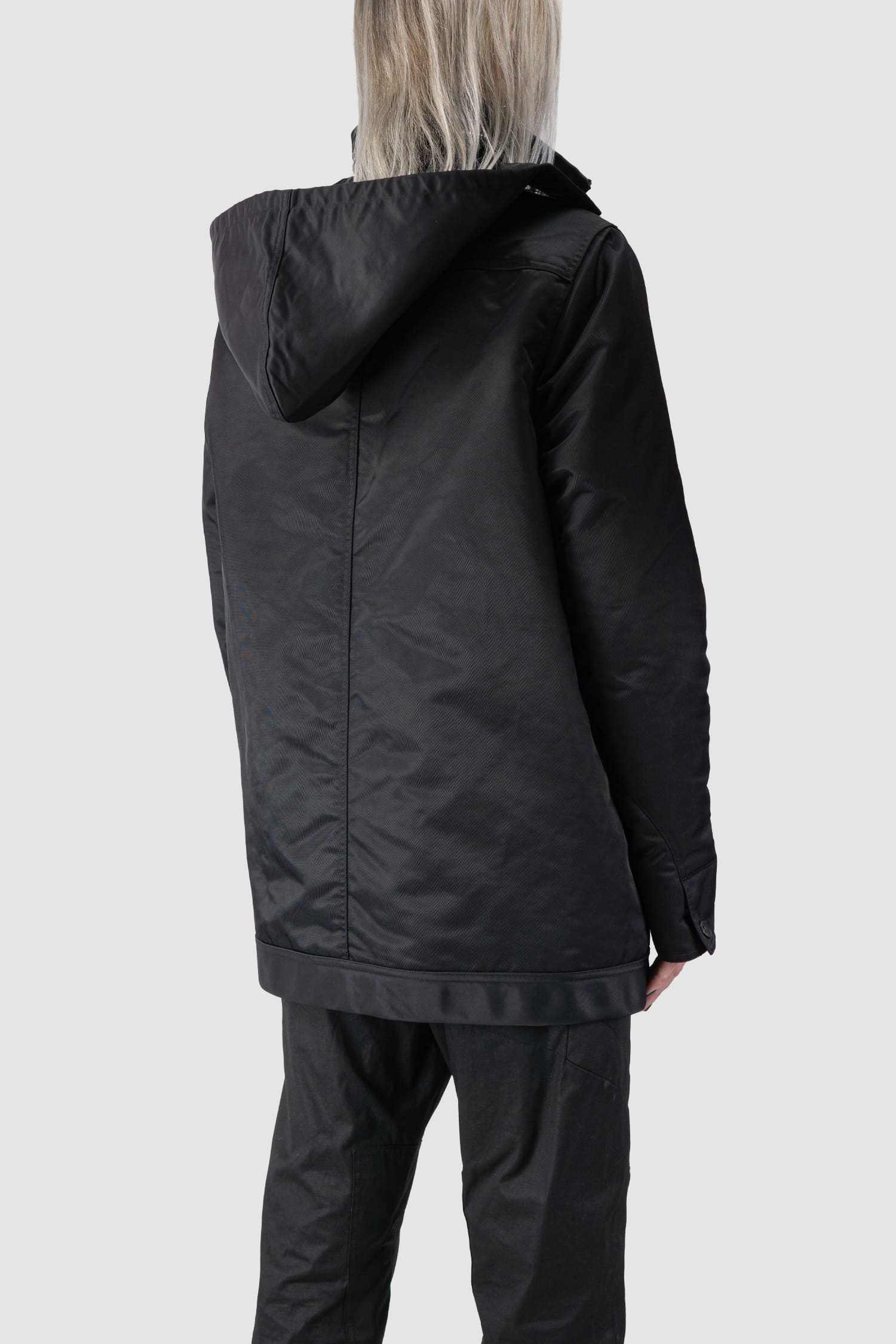 Rick Owens DRKSHDW - Padded High Neck Hooded Windbreaker Jacket