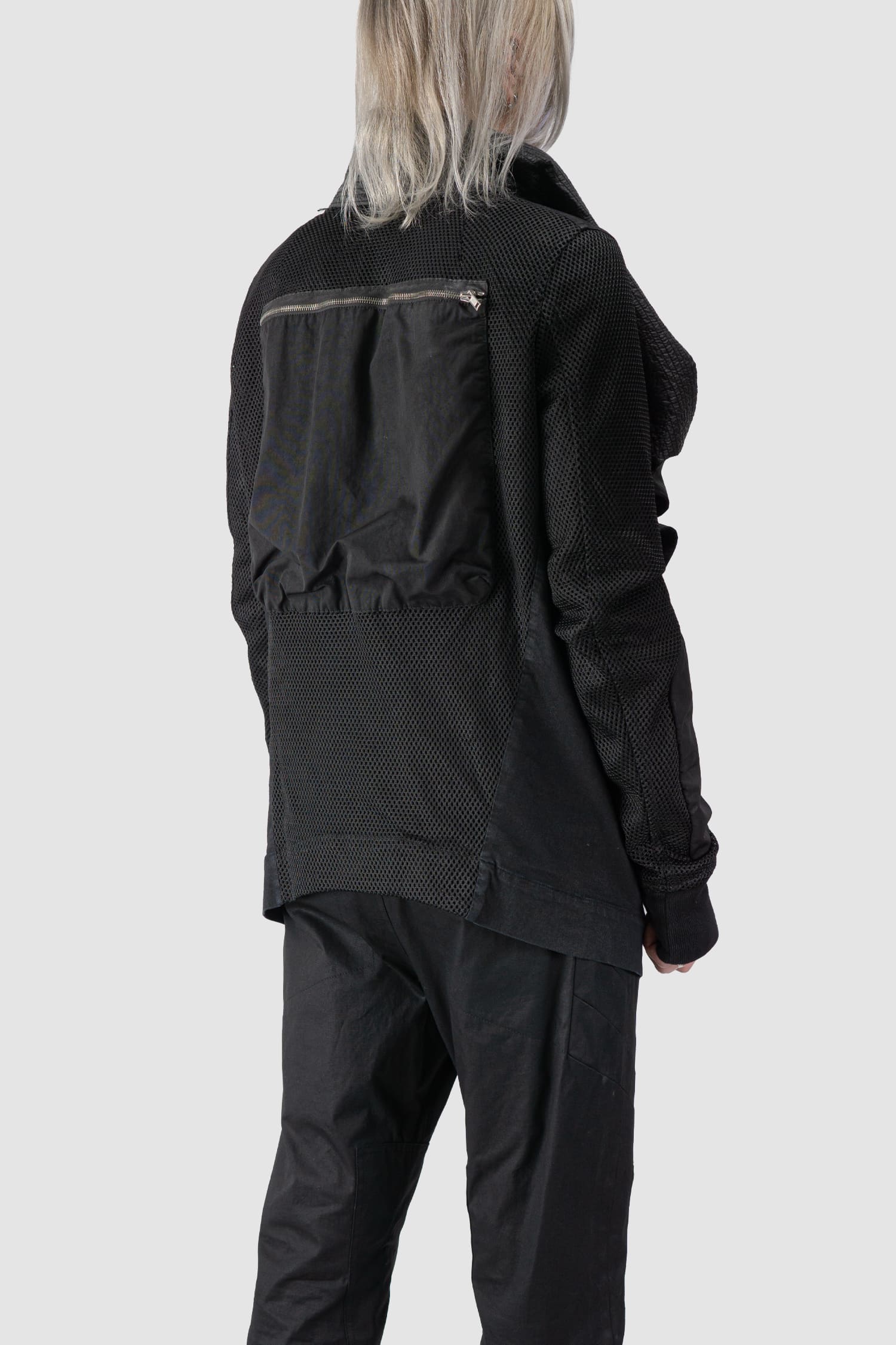 Rick Owens DRKSHDW - Waxed Denim & Perforated Exploder Jacket