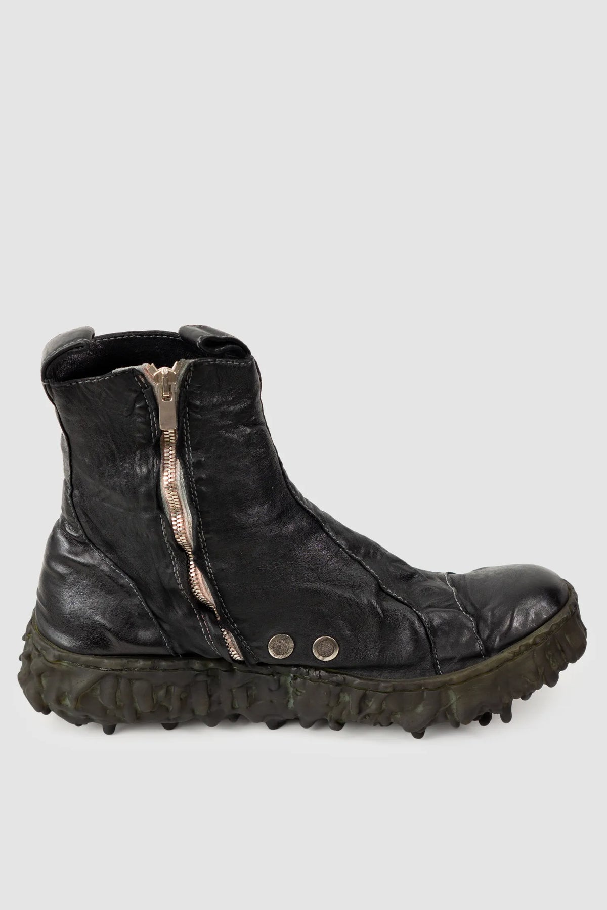 Culture of Brave - Black Chelsea Leather Sneaker - Melt Seal - left inside view Culture of Brave - Black Chelsea Leather Sneaker - Melt Seal - left inside view