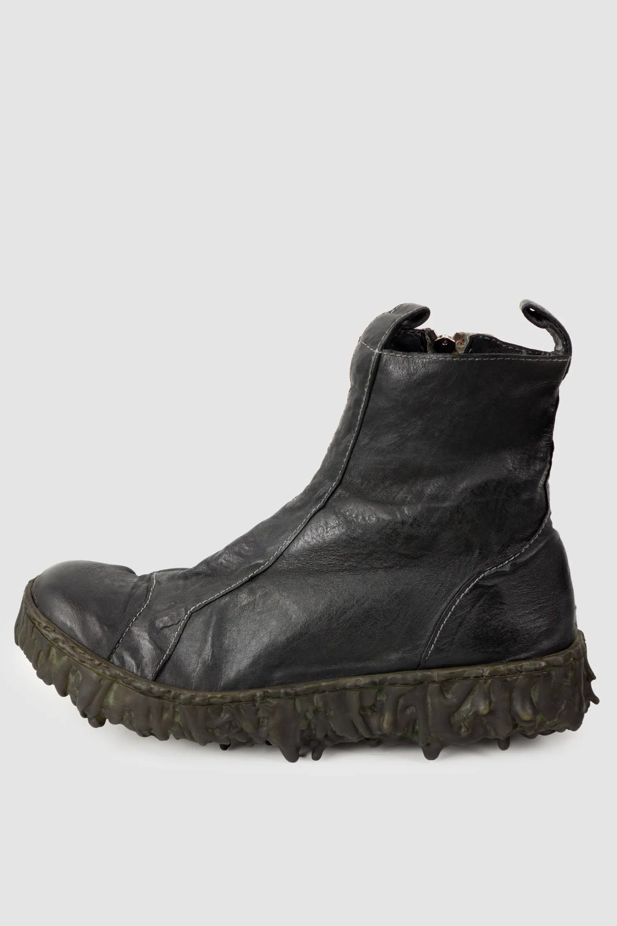 Culture of Brave - Black Chelsea Leather Sneaker - Melt Seal - left outside view Culture of Brave - Black Chelsea Leather Sneaker - Melt Seal - left outside view
