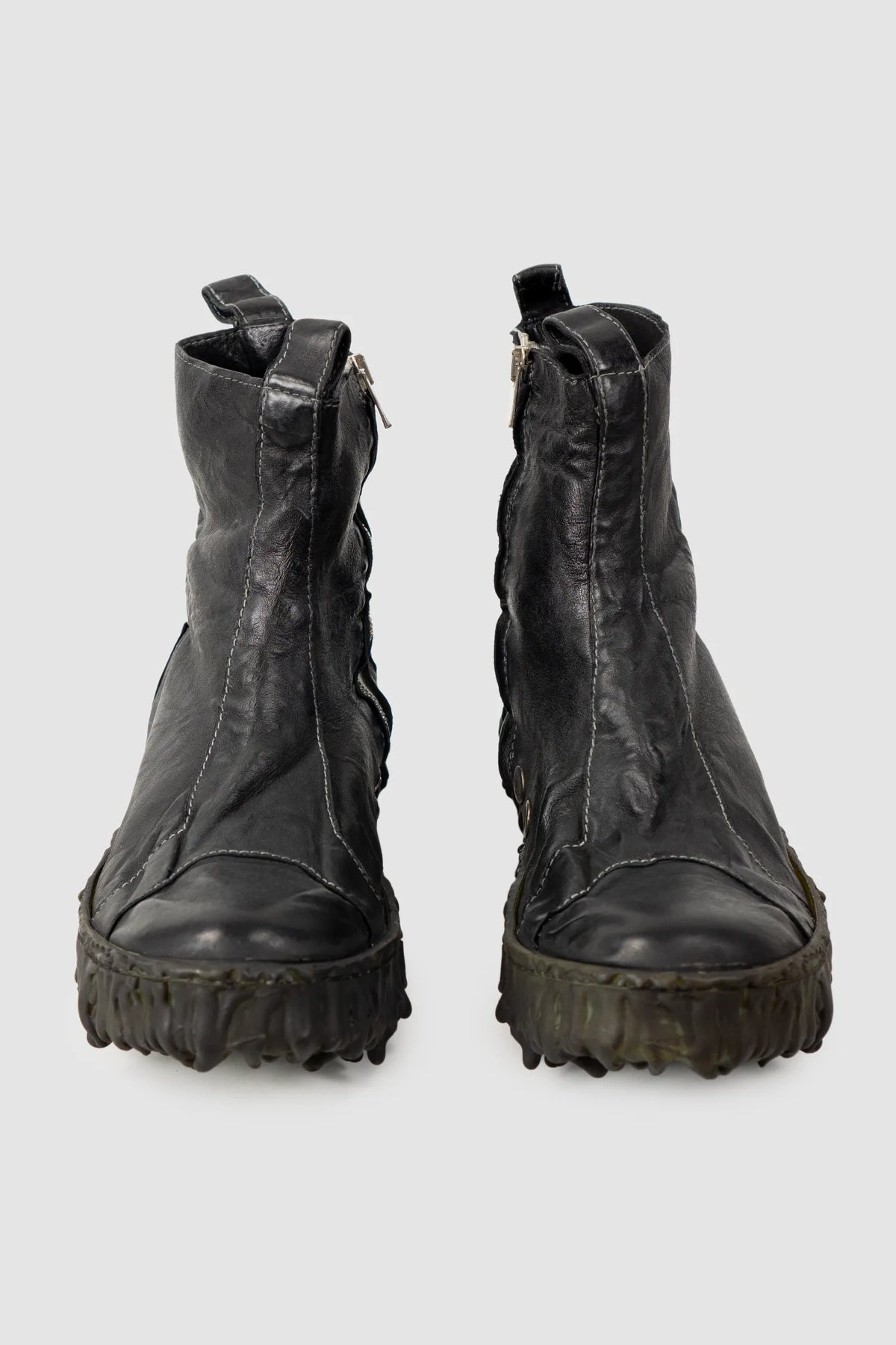 Culture of Brave - Black Chelsea Leather Sneaker - Melt Seal - Pair front view Culture of Brave - Black Chelsea Leather Sneaker - Melt Seal - Pair front view