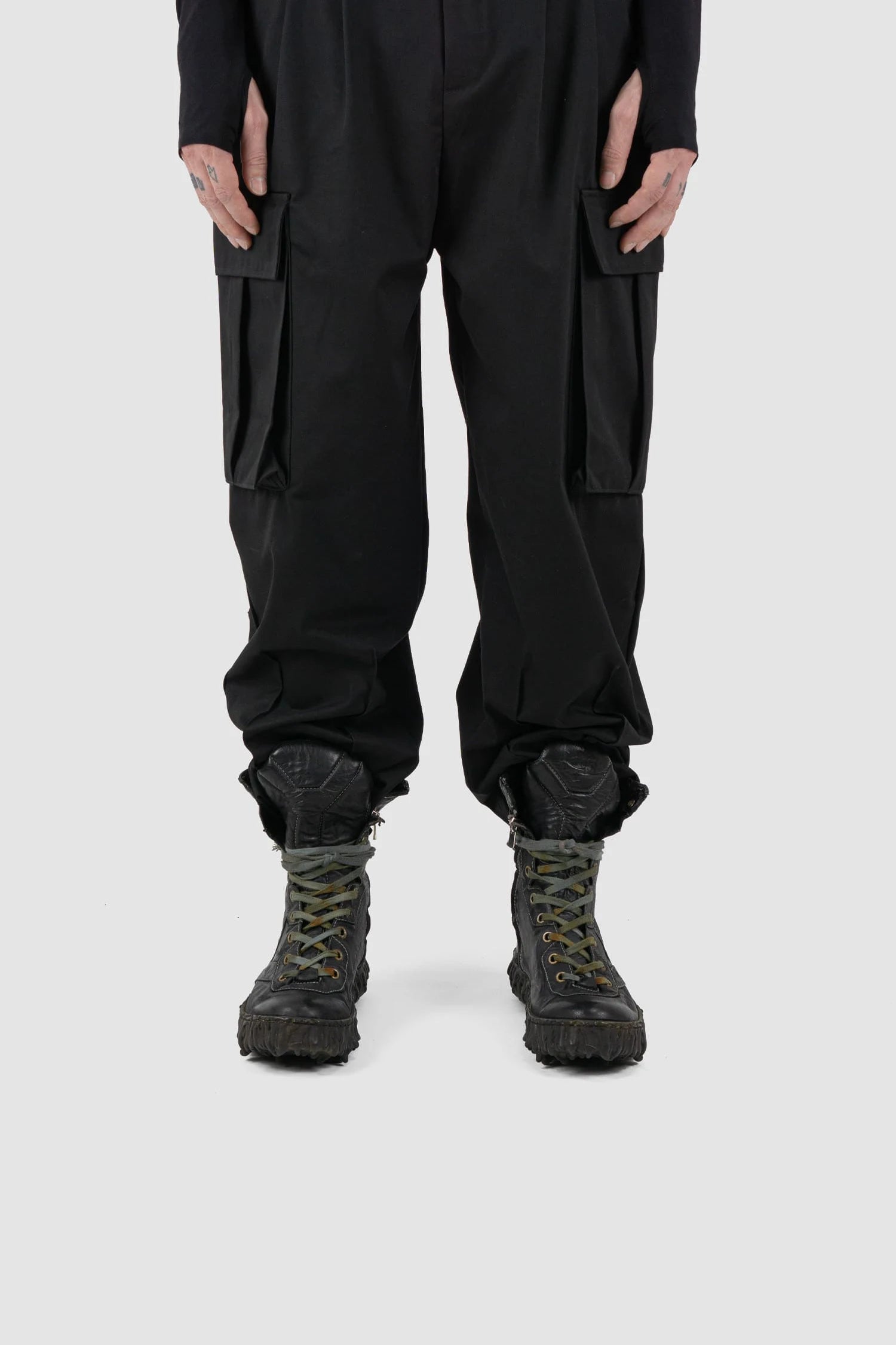 Schwarzer Melt High Top Sneaker Stiefel