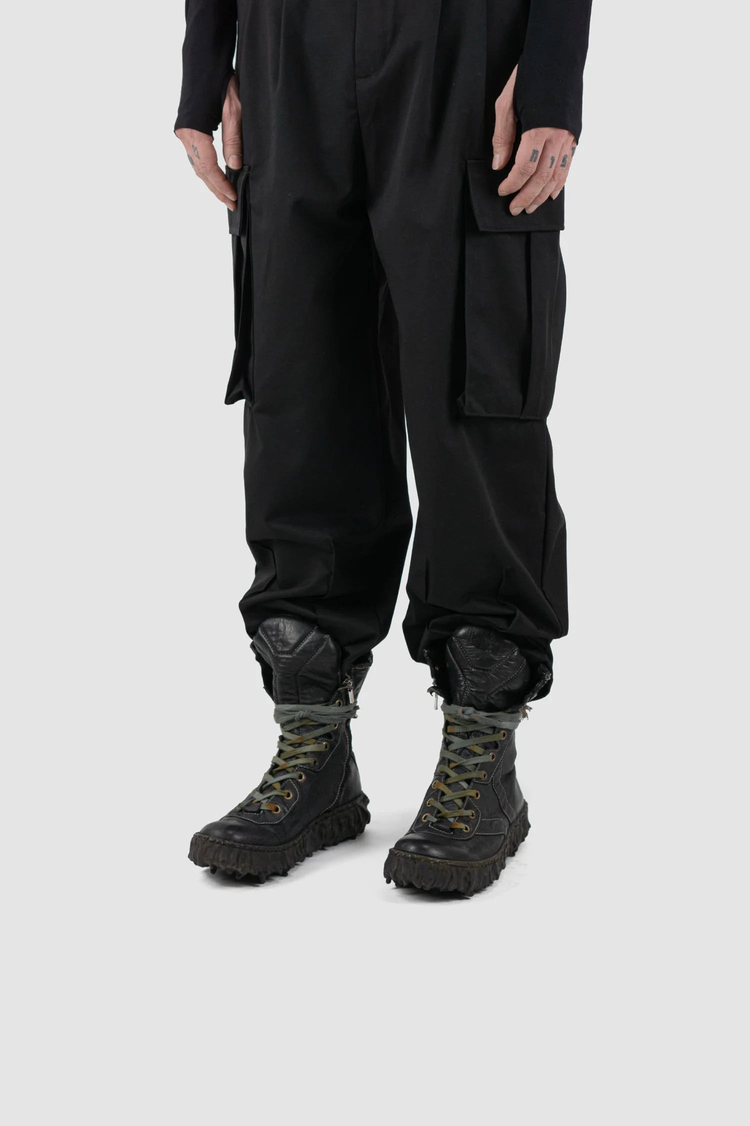 Schwarzer Melt High Top Sneaker Stiefel