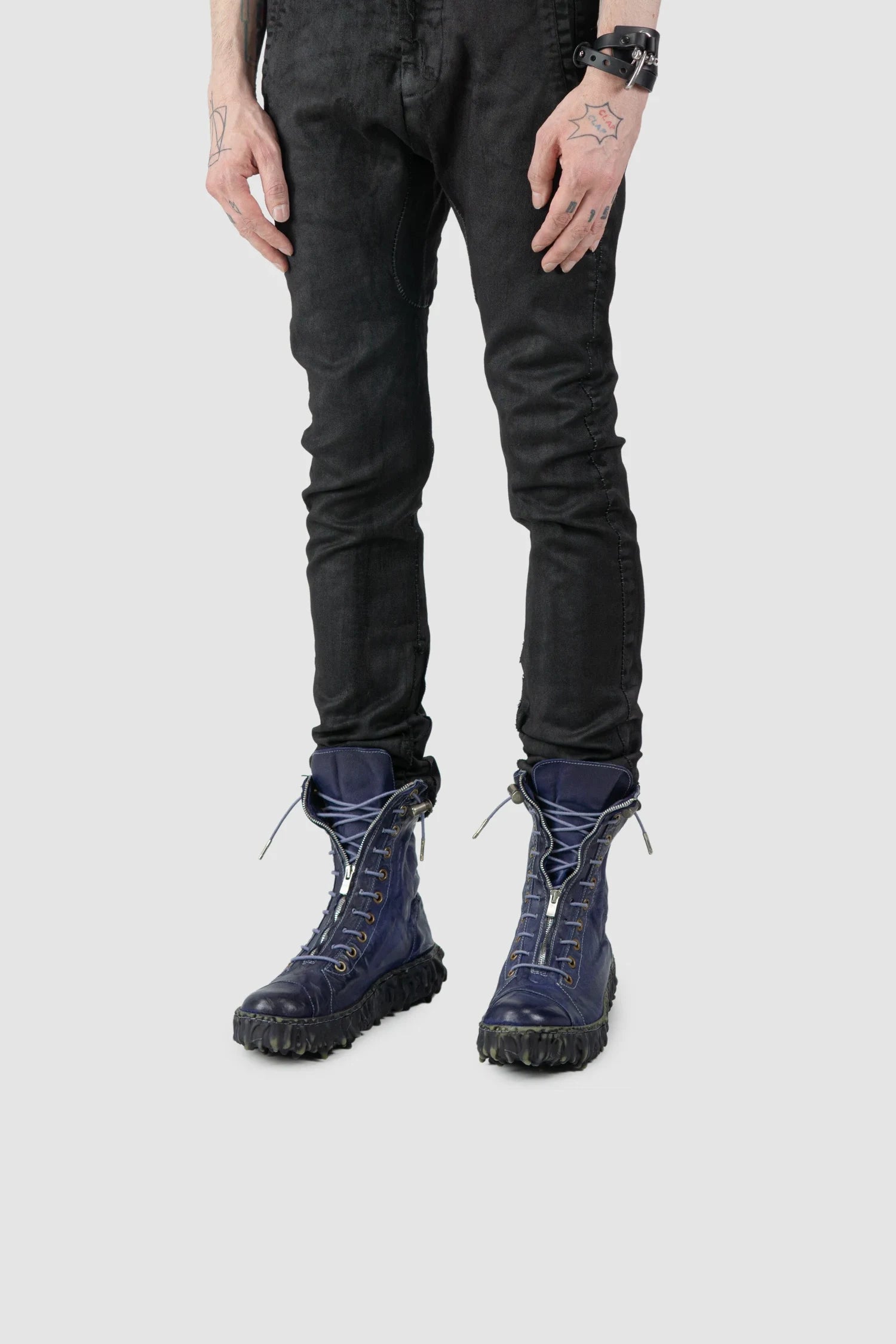 Lila Melt Jumper High Top Sneaker mit Reißverschluss – MELH1