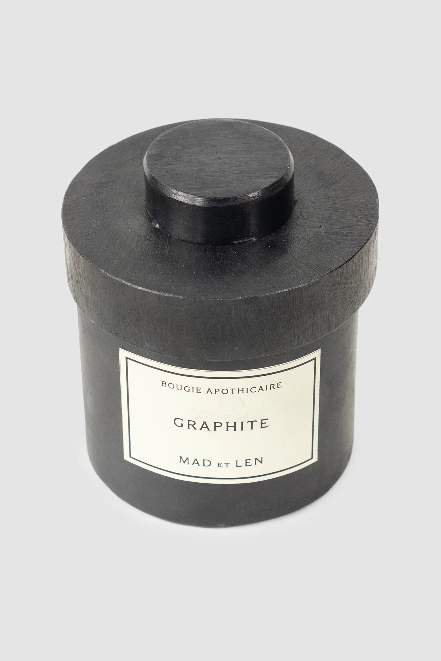 Mad et Len - Graphite Scented Candle - 300g item front view closed