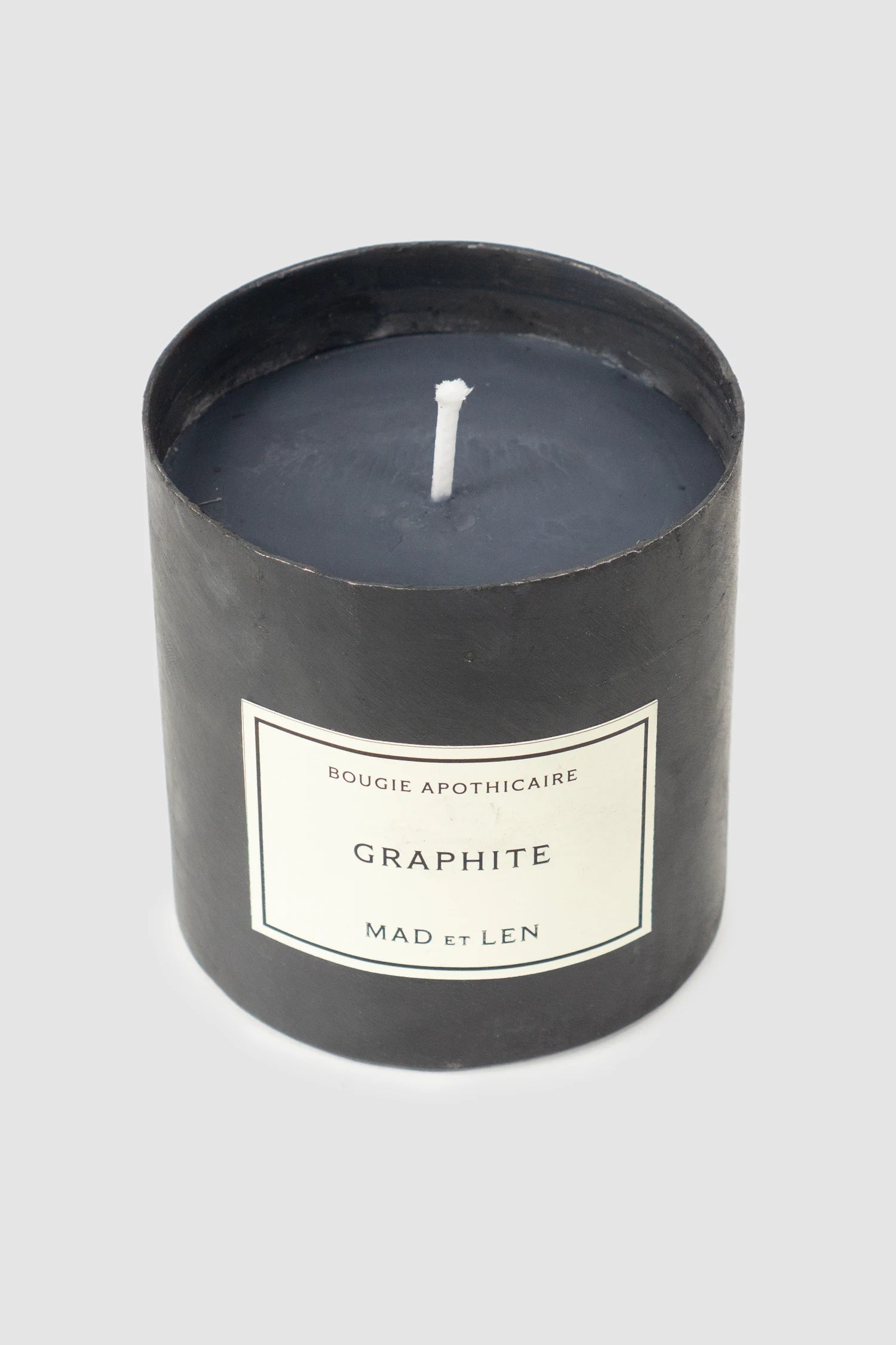 Mad et Len - Graphite Scented Candle - 300g item front view open