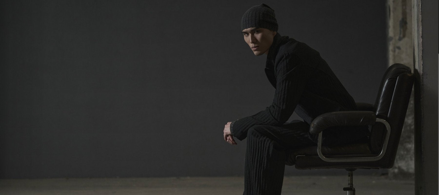 Masnada men's collection banner for coming soon page at MONO-KROM Gallery