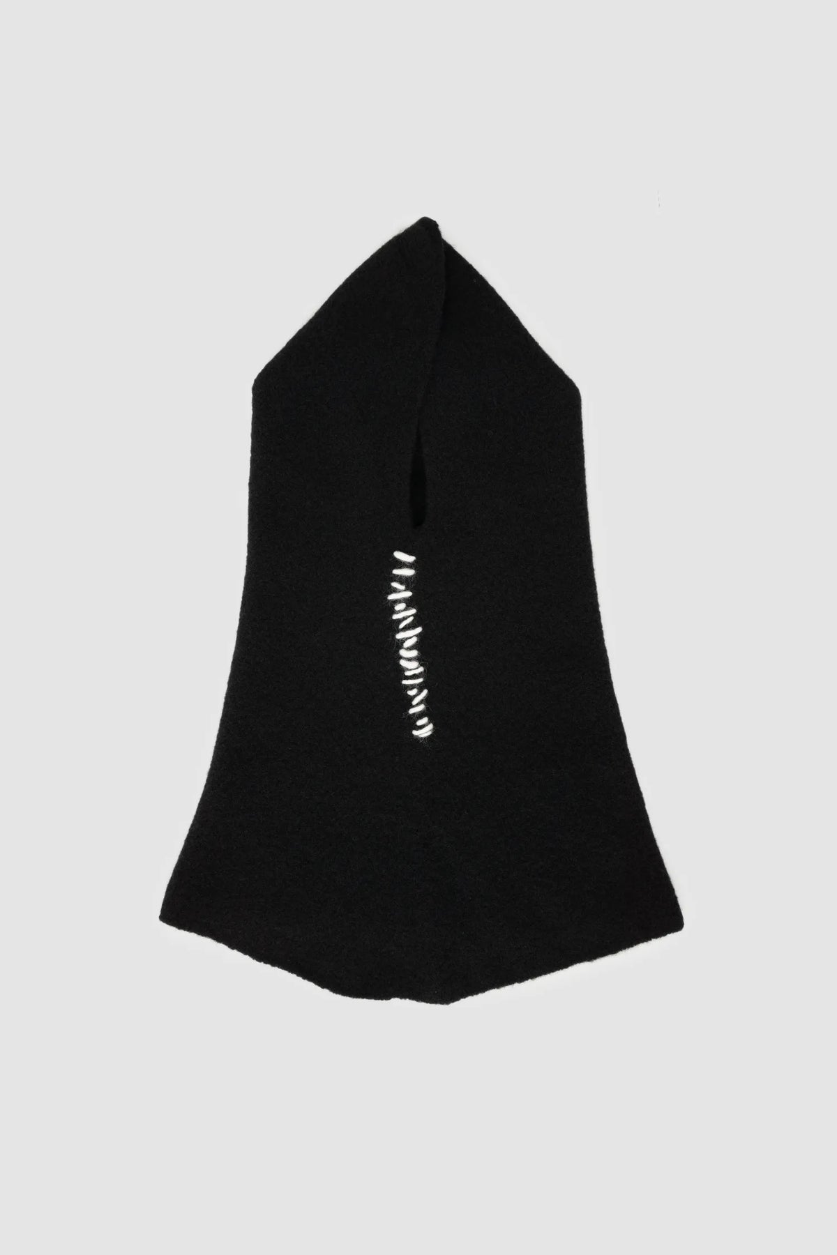 MD75 - Men's Black Cashmere Silk Embroidered Knit Balaclava Hood - Item front view - MONO-KROM | Gallery MD75 - Men's Black Cashmere Silk Embroidered Knit Balaclava Hood - Item front view - MONO-KROM | Gallery