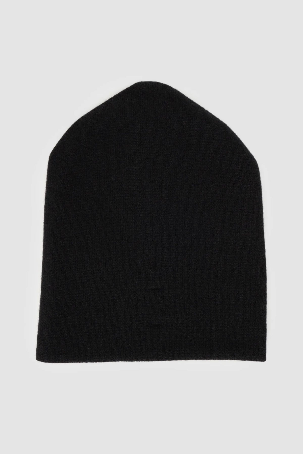 MD75 - Men's Black Cashmere Silk Knit Beanie - Item back view MD75 - Men's Black Cashmere Silk Knit Beanie - Item back view