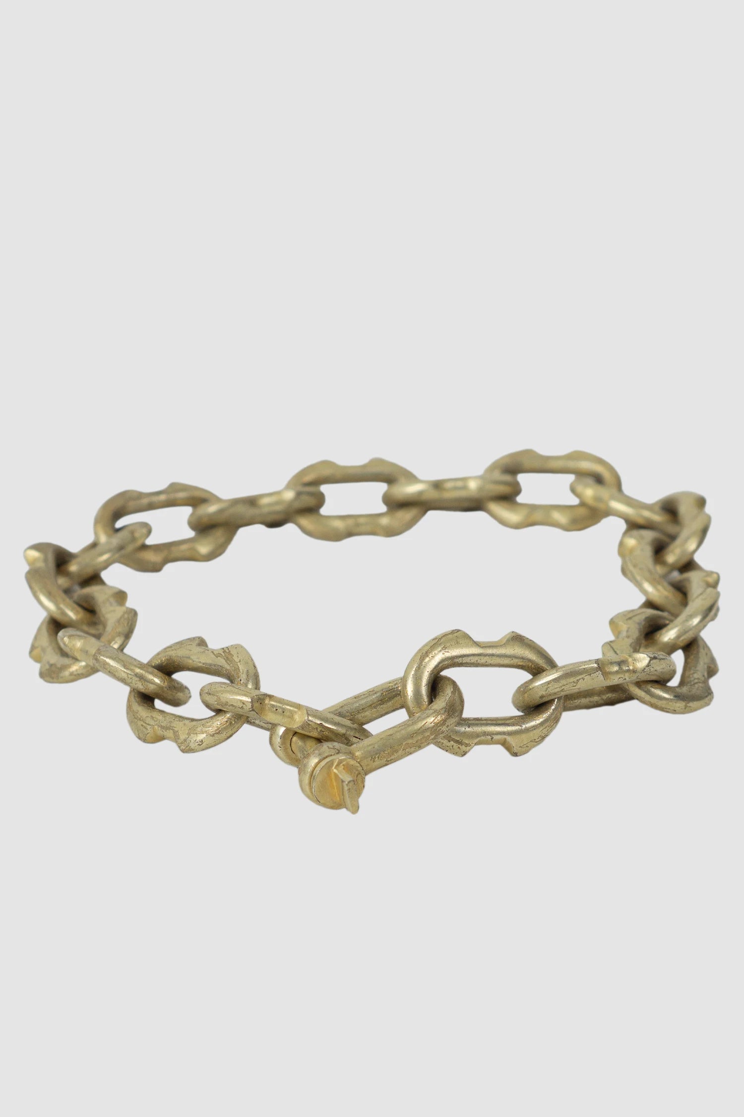 Parts of Four – Acid Gold Plated Brass Charm Chain Choker 40 cm - front flat view - MONO-KROM Gallery Parts of Four – Acid Gold Plated Brass Charm Chain Choker 40 cm - front flat view - MONO-KROM Gallery