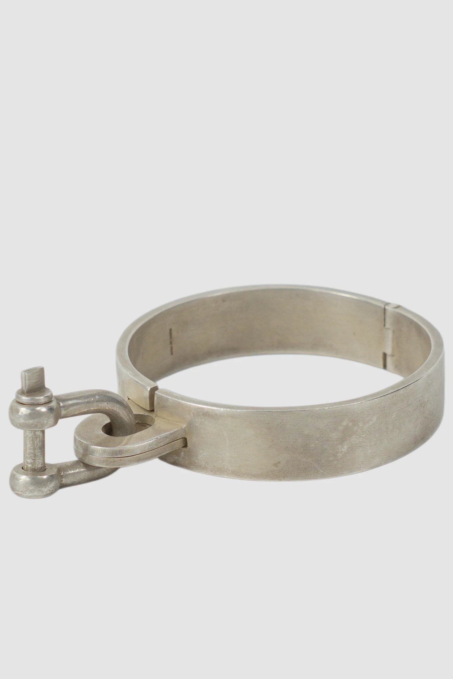 Parts of Four - Acid Silver Plated Brass Restraint Cuff Bracelet 15 mm - front left view Parts of Four - Acid Silver Plated Brass Restraint Cuff Bracelet 15 mm - front left view