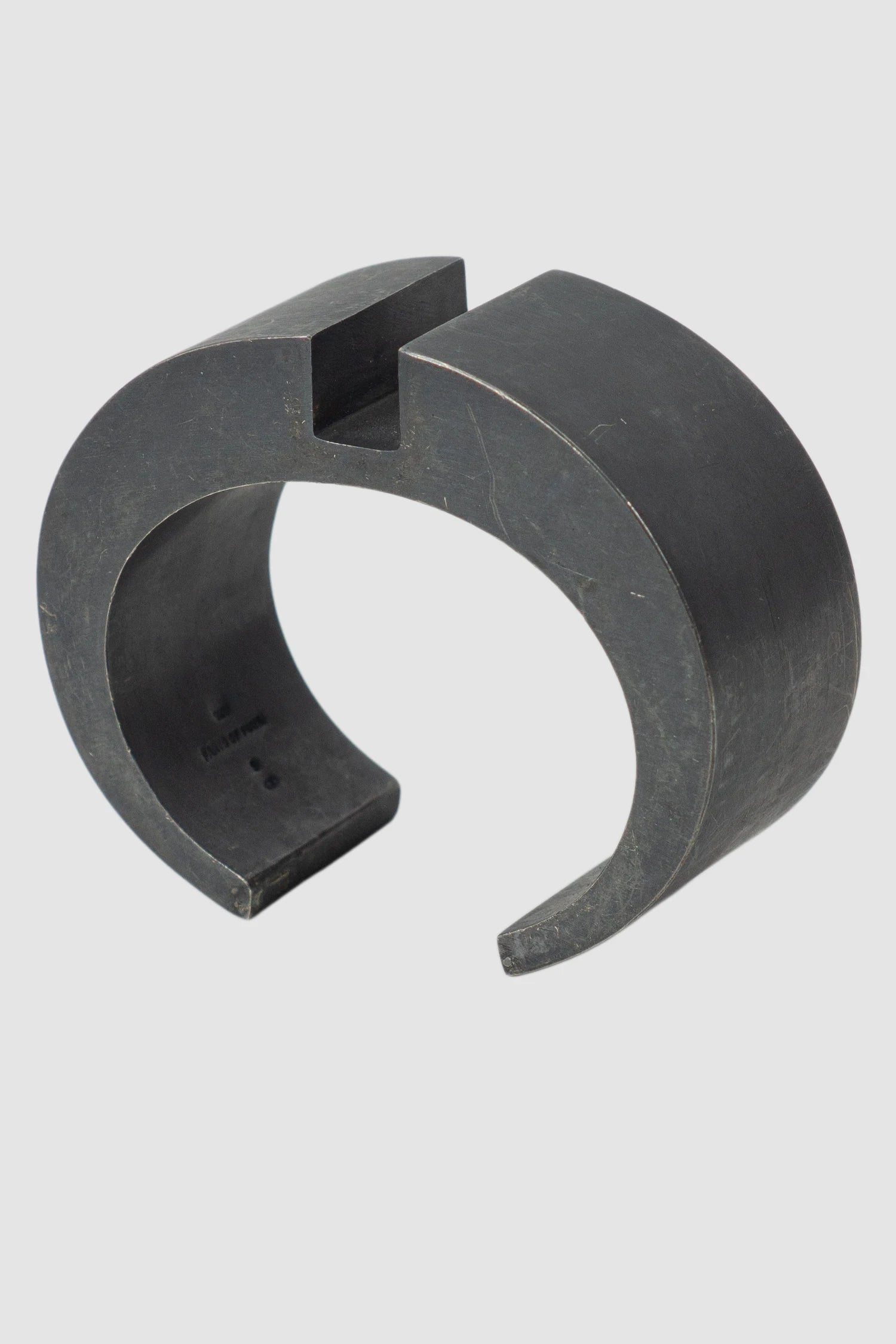 Parts of Four - Black Sterling Silver Crescent Rift Bracelet 30 mm - front right view - MONO-KROM Gallery Parts of Four - Black Sterling Silver Crescent Rift Bracelet 30 mm - front right view - MONO-KROM Gallery