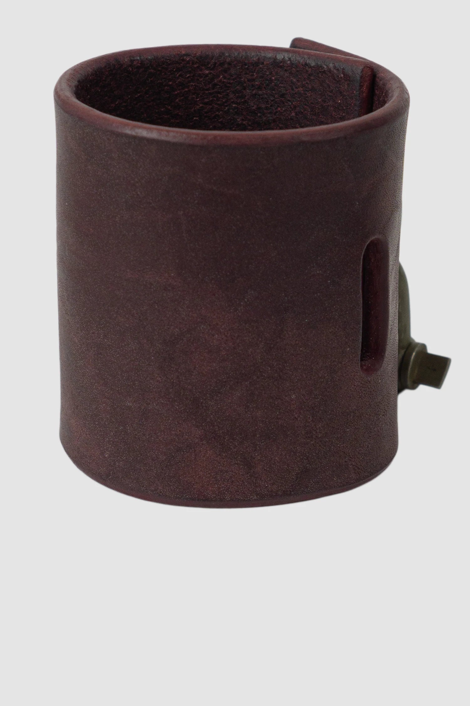 Parts of Four - Burgundy Leather Dirty Bronze Restraint Charm Bracelet 70 mm - back right view Parts of Four - Burgundy Leather Dirty Bronze Restraint Charm Bracelet 70 mm - back right view