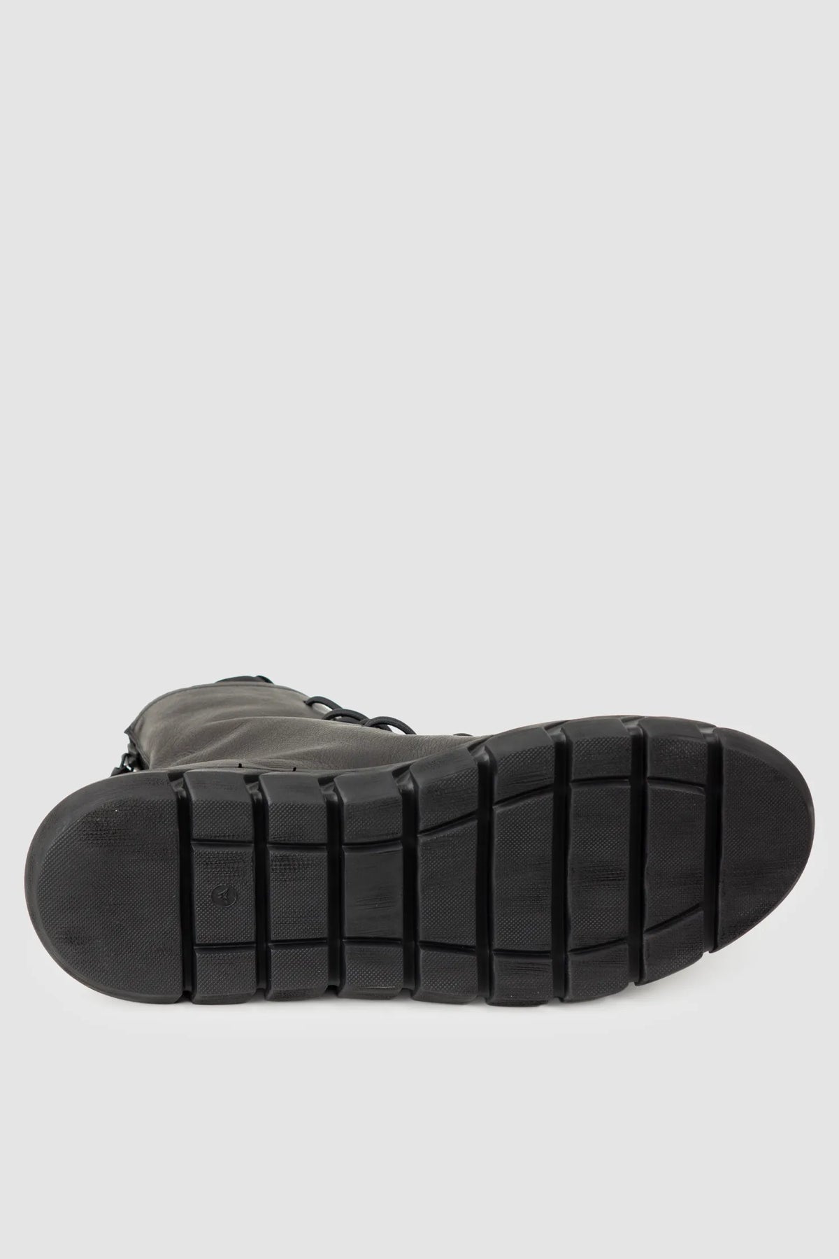 Puro Secret - Black Suede Leather Back Zip Boots - left sole view Puro Secret - Black Suede Leather Back Zip Boots - left sole view