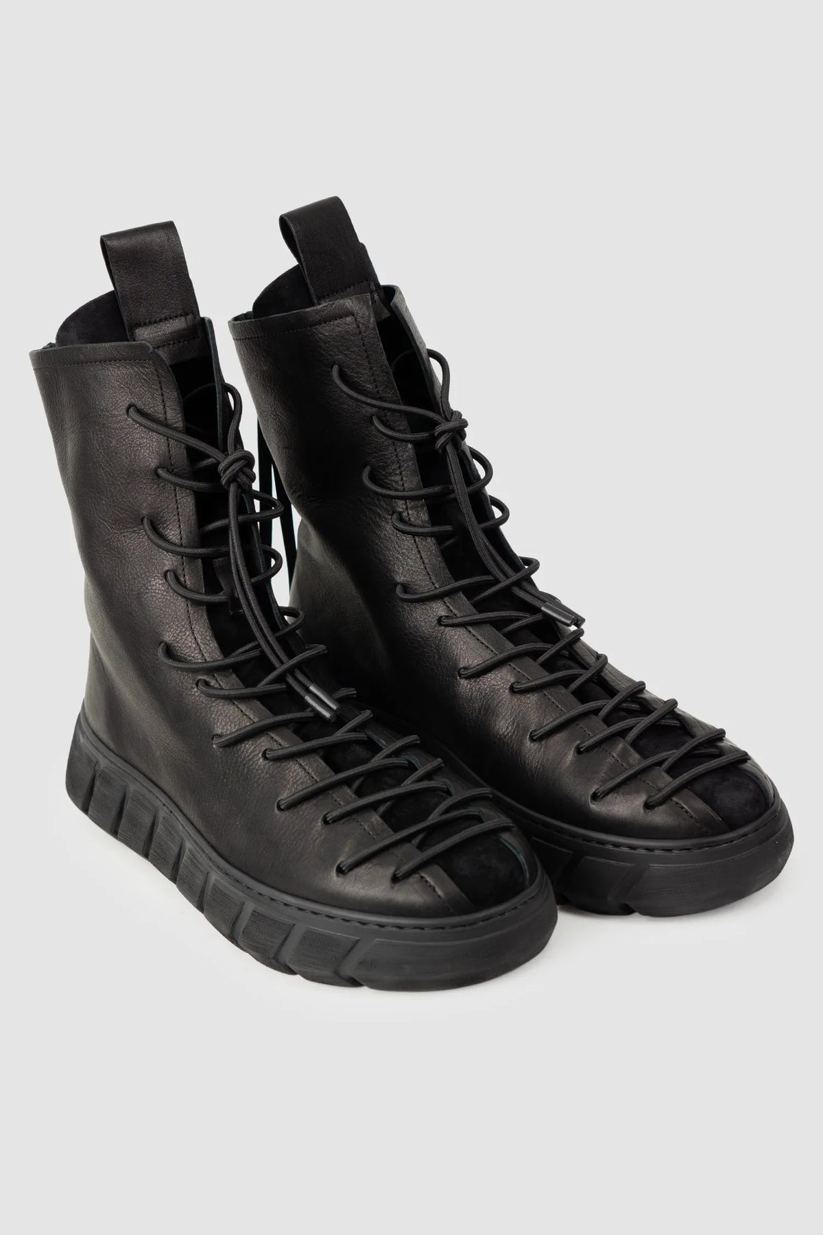 Puro Secret - Black Suede Leather Back Zip Boots - Pair front right view - MONO-KROM | Gallery Puro Secret - Black Suede Leather Back Zip Boots - Pair front right view - MONO-KROM | Gallery
