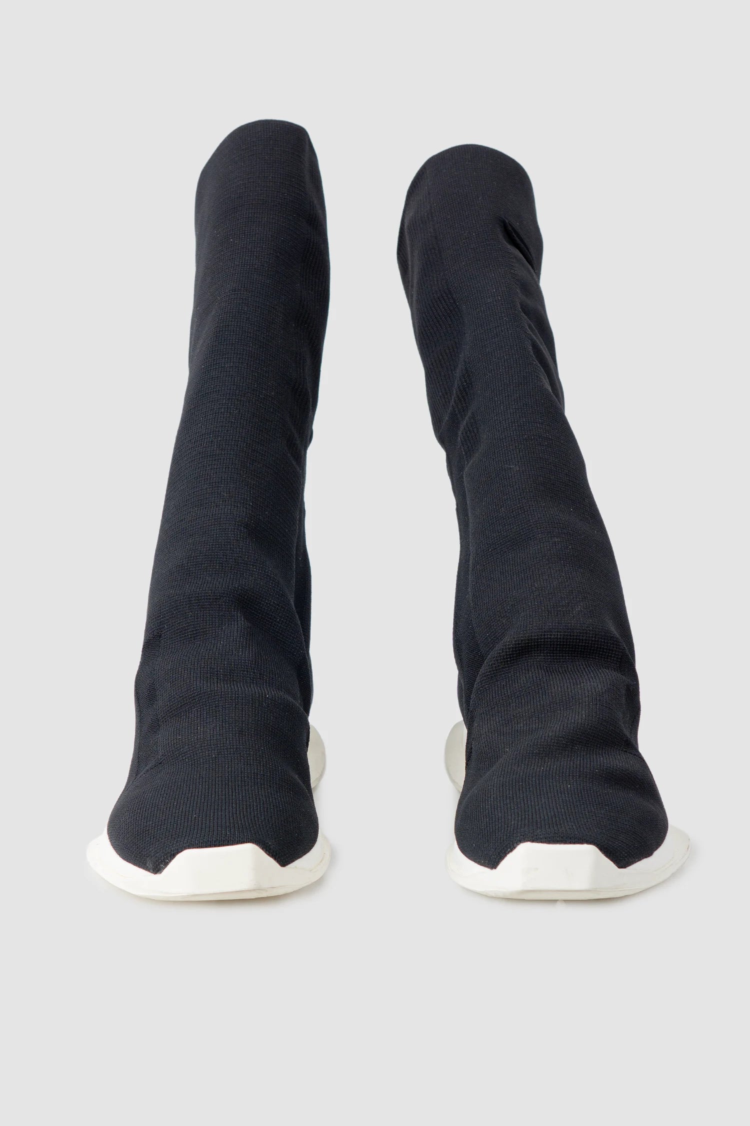 Rick Owens DRKSHDW - Item front view of men’s black Runner Stretch Sock Sneaker