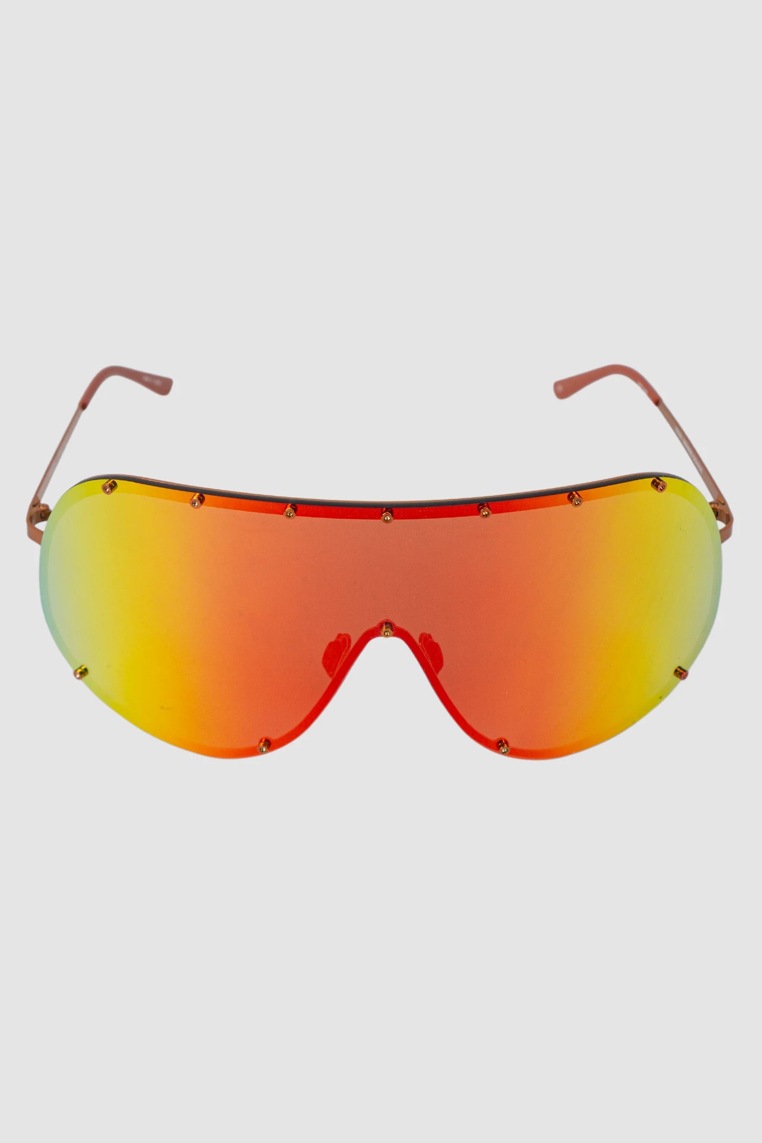 Rick Owens - Shield Sunglasses Gorange - front view - MONO-KROM | Gallery Rick Owens - Shield Sunglasses Gorange - front view - MONO-KROM | Gallery