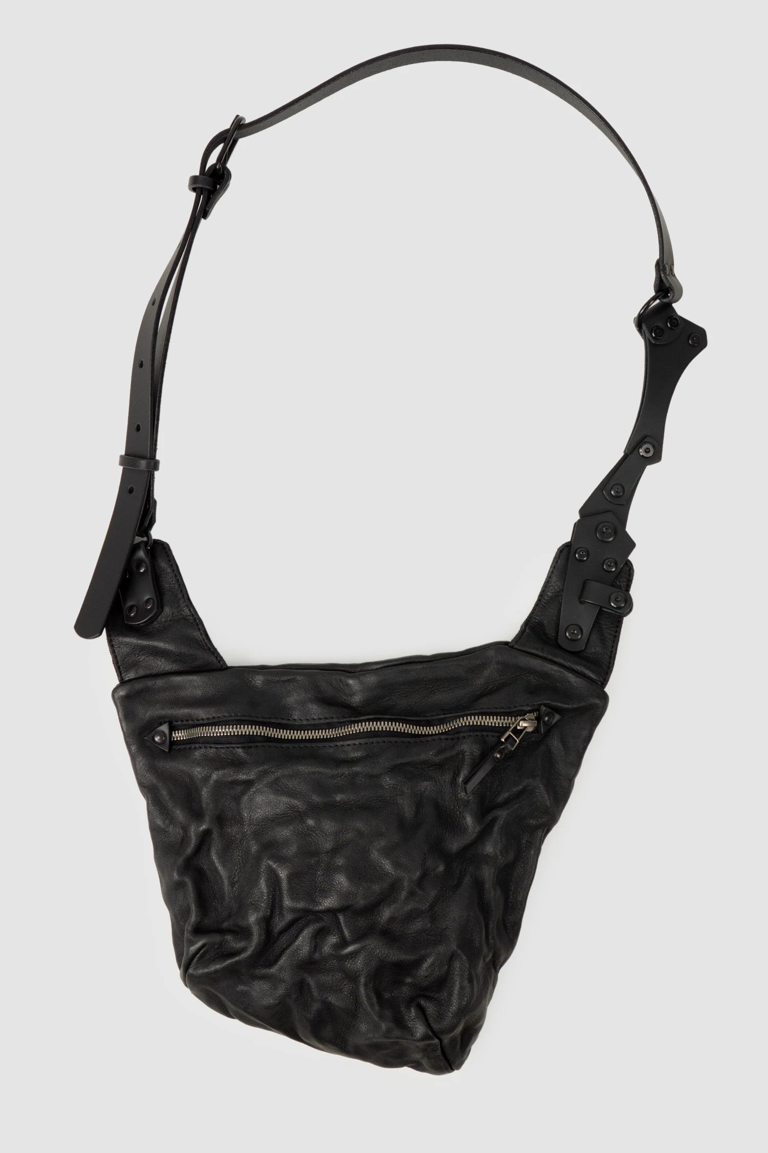 TEO NG - MAEL - item single view of men’s Black Medium Leather Harness Crossbody Bag