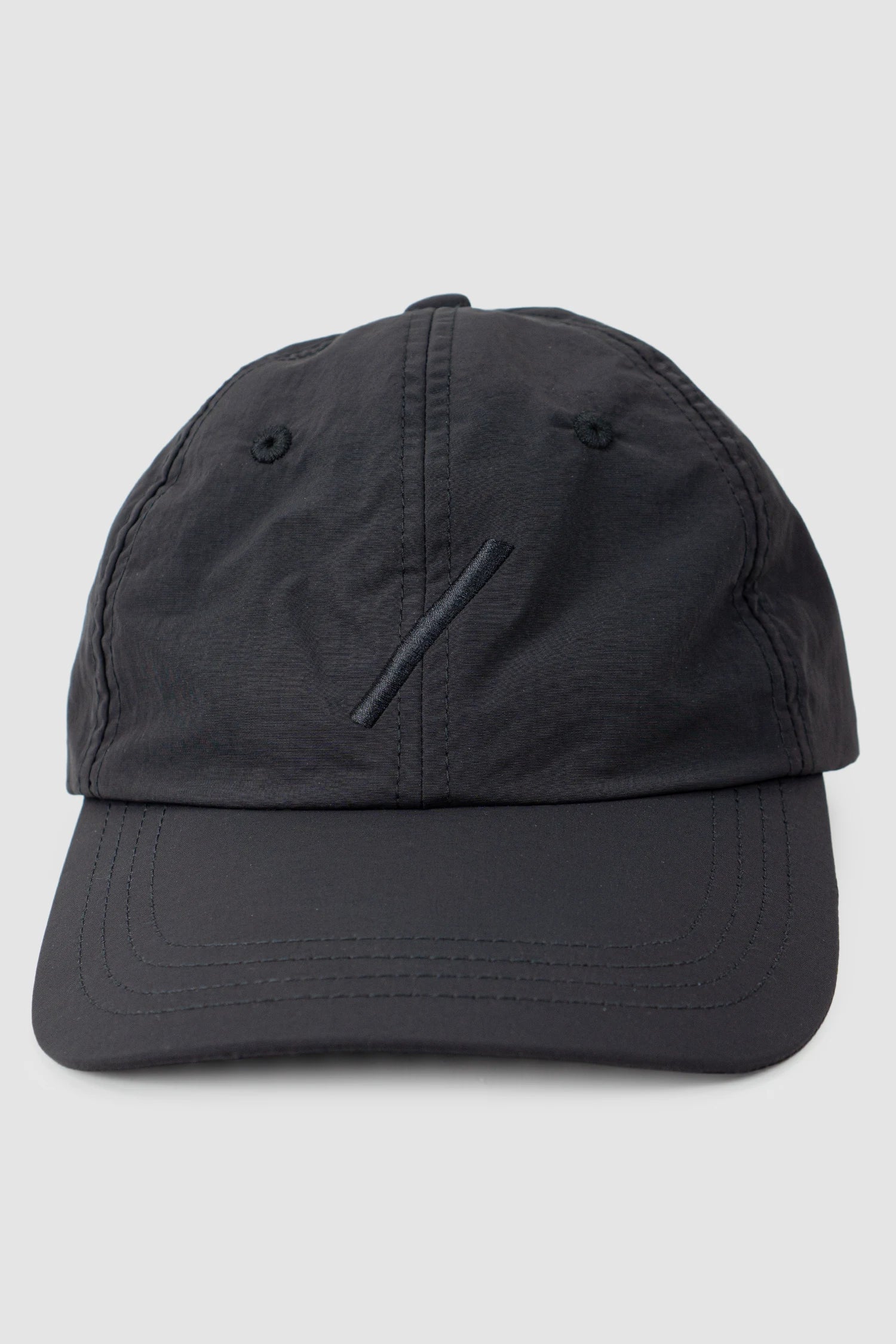 Thom Krom – Men's Black Slash Logo Base Cap item front view - MONO-KROM | Gallery Thom Krom – Men's Black Slash Logo Base Cap item front view - MONO-KROM | Gallery