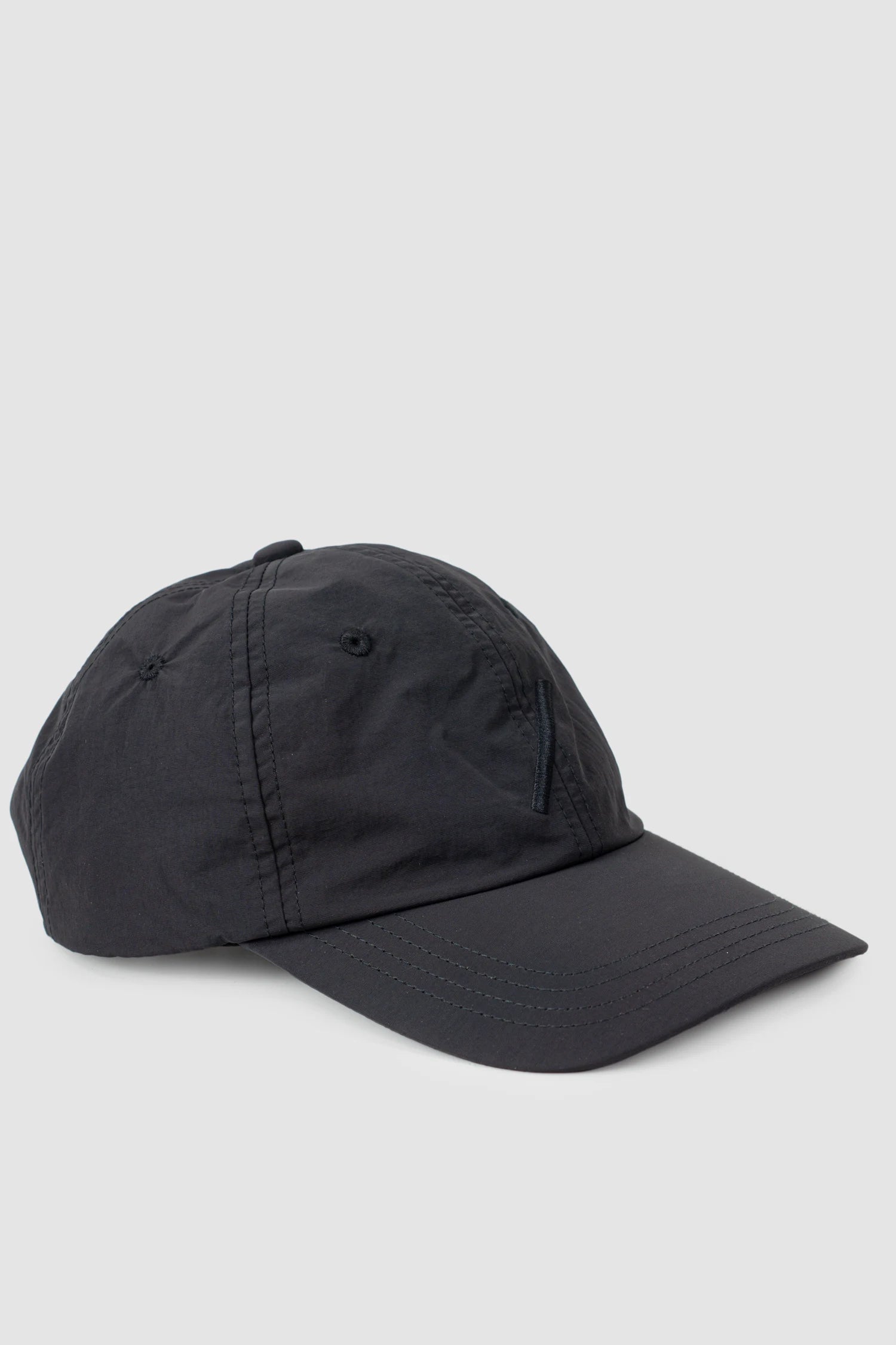 Thom Krom – Men's Black Slash Logo Base Cap - item right view Thom Krom – Men's Black Slash Logo Base Cap - item right view