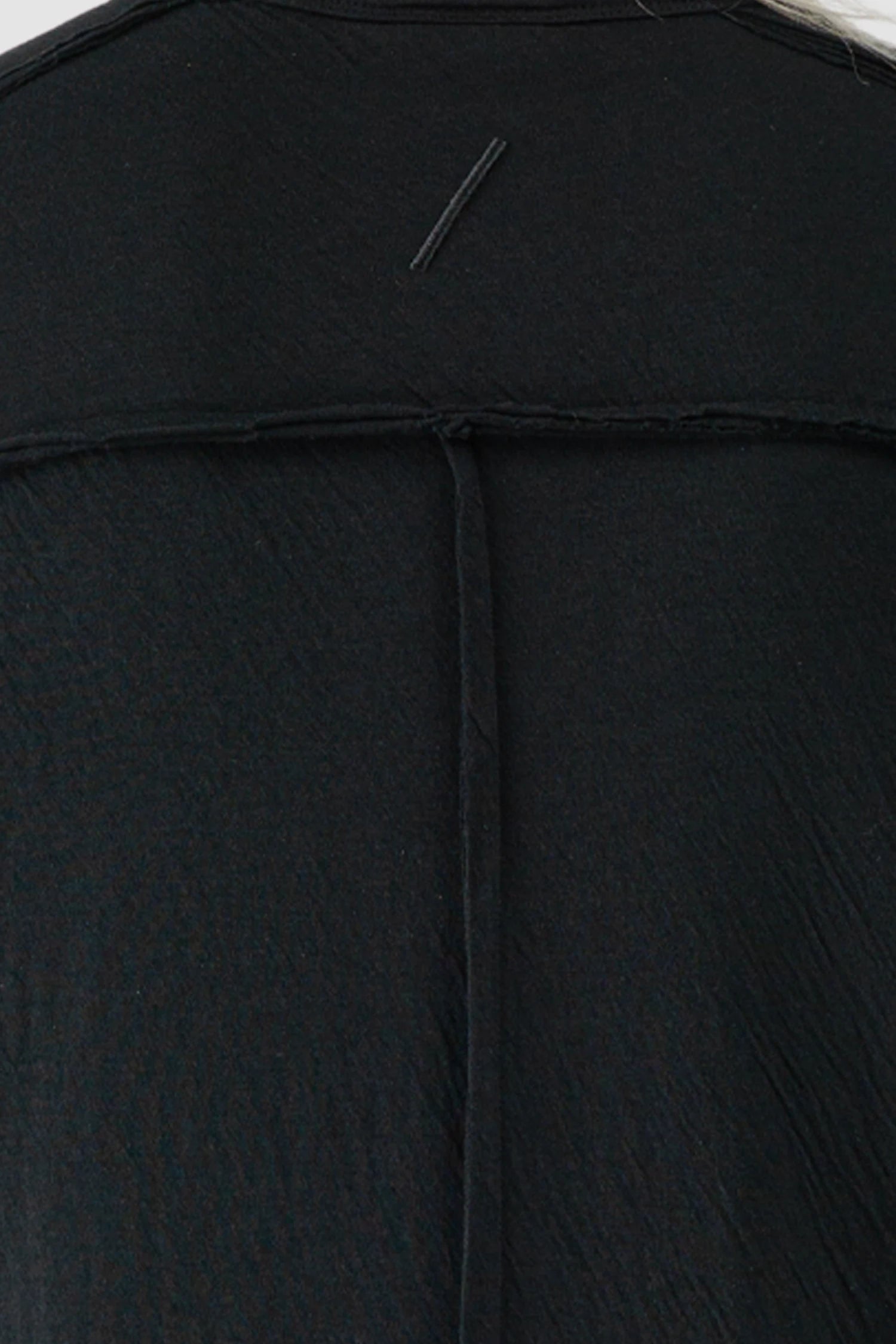 Thom Krom - Men’s Black Bonded Double Layer Long Sleeve T-Shirt M-TS-922 back detail view