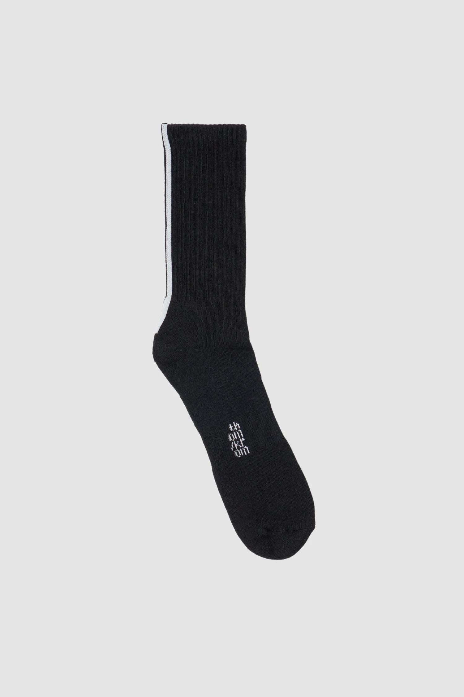 Thom Krom - item outside view of men’s Black Contrast Stripe Organic Cotton Socks - SOCK-10