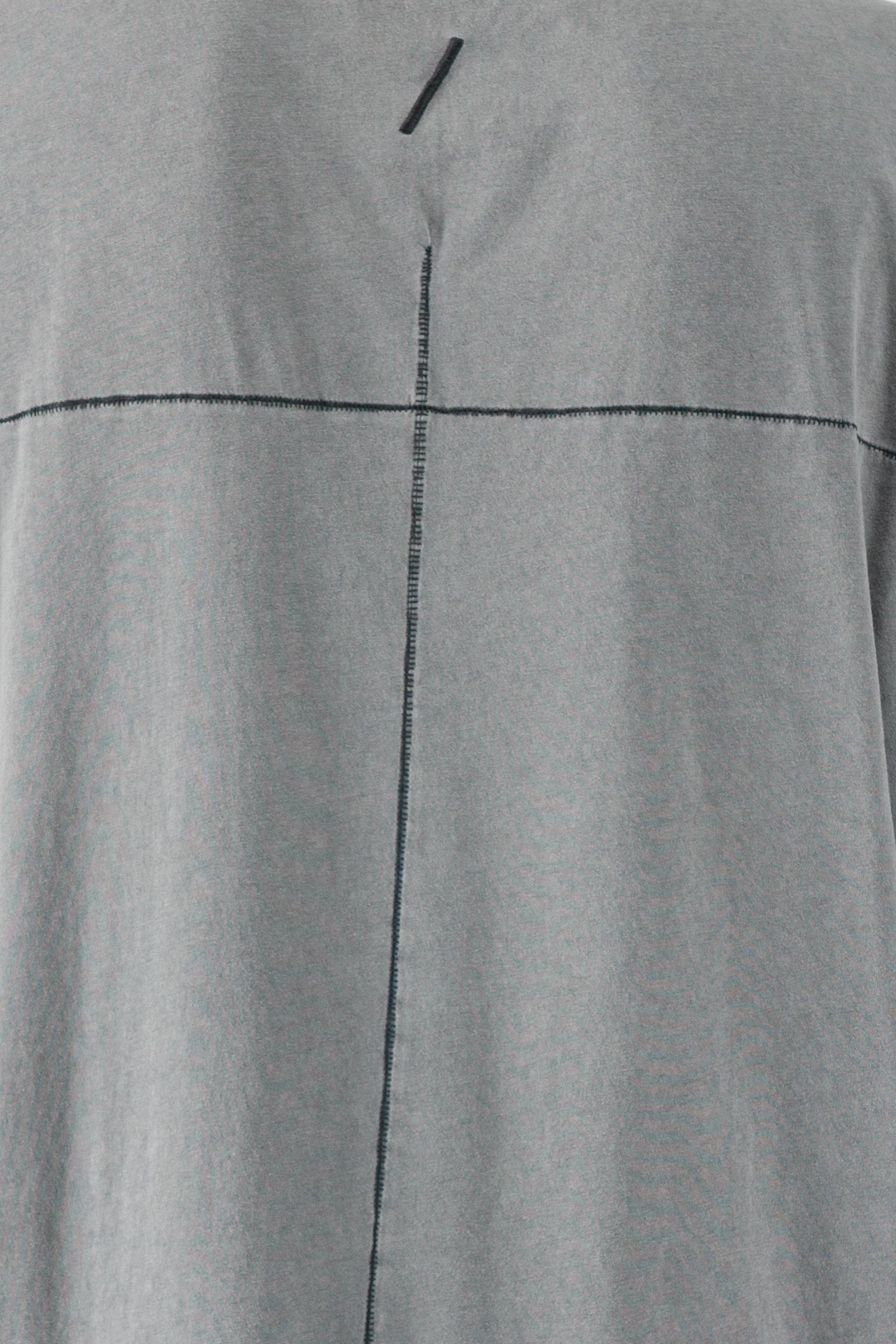 Thom Krom - Men’s Grey Oversized Round Neck Tank Top M-TS-925 model back detail view