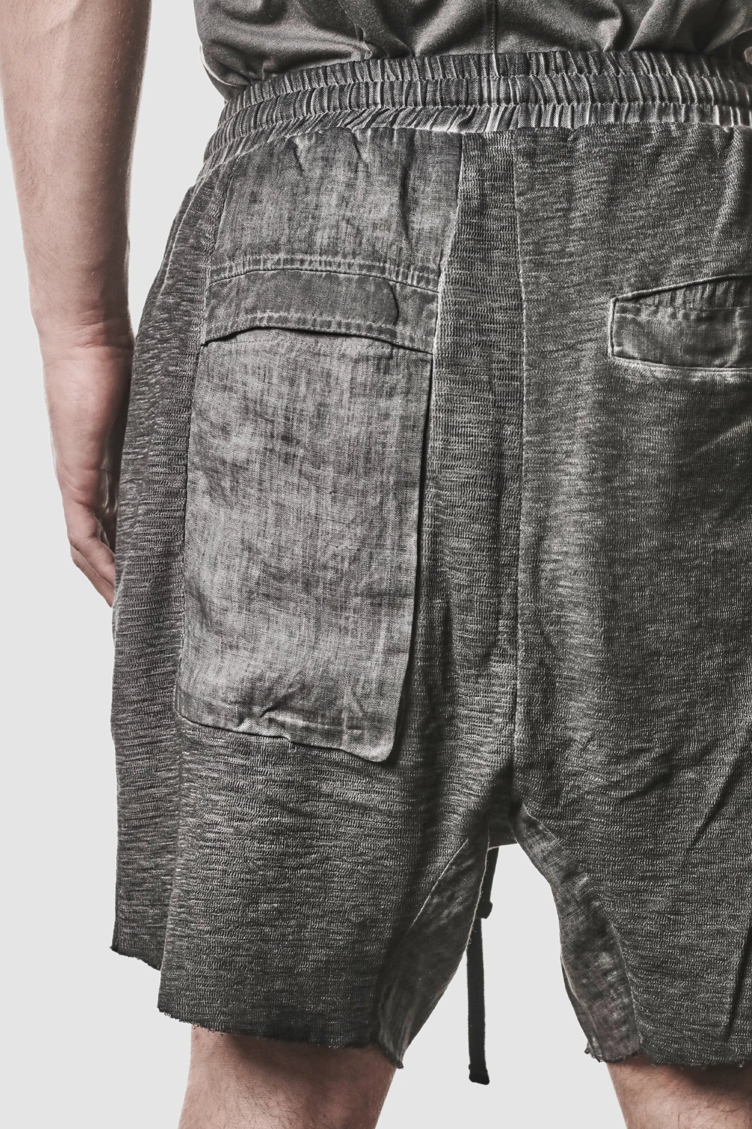 Graue Cargo-Shorts mit Patch-Pockets