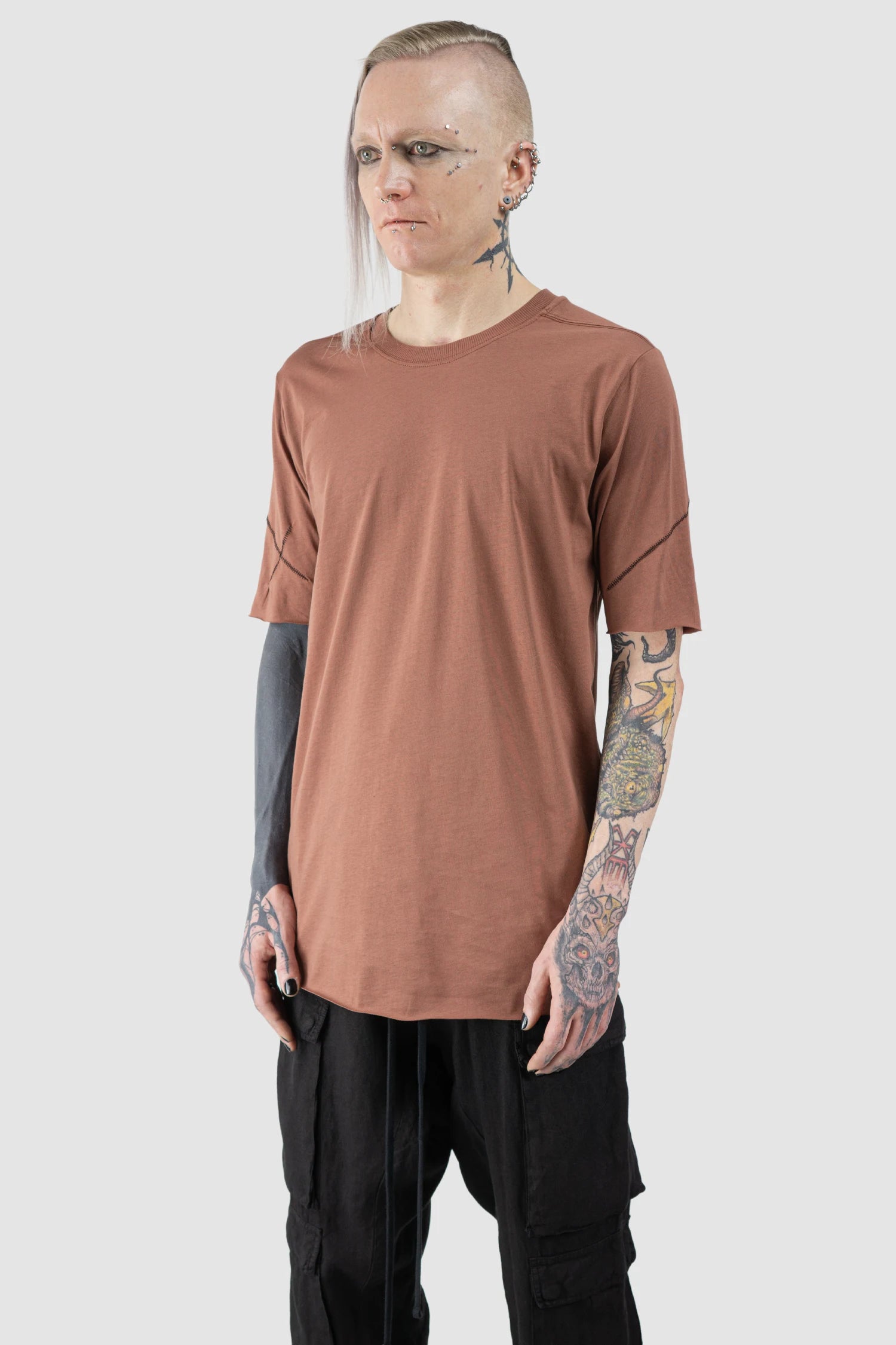 Red Round Neck Cotton Jersey T-Shirt