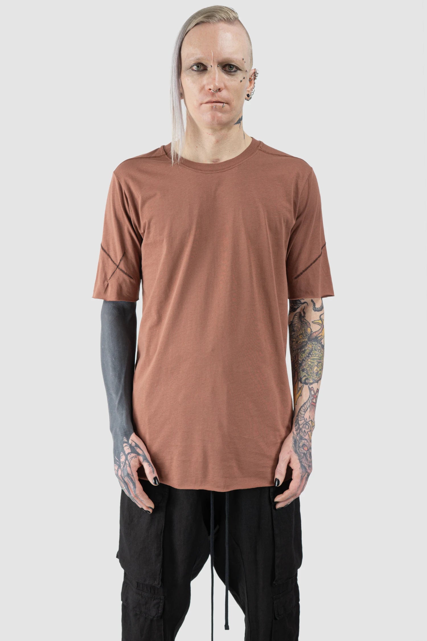 Red Round Neck Cotton Jersey T-Shirt