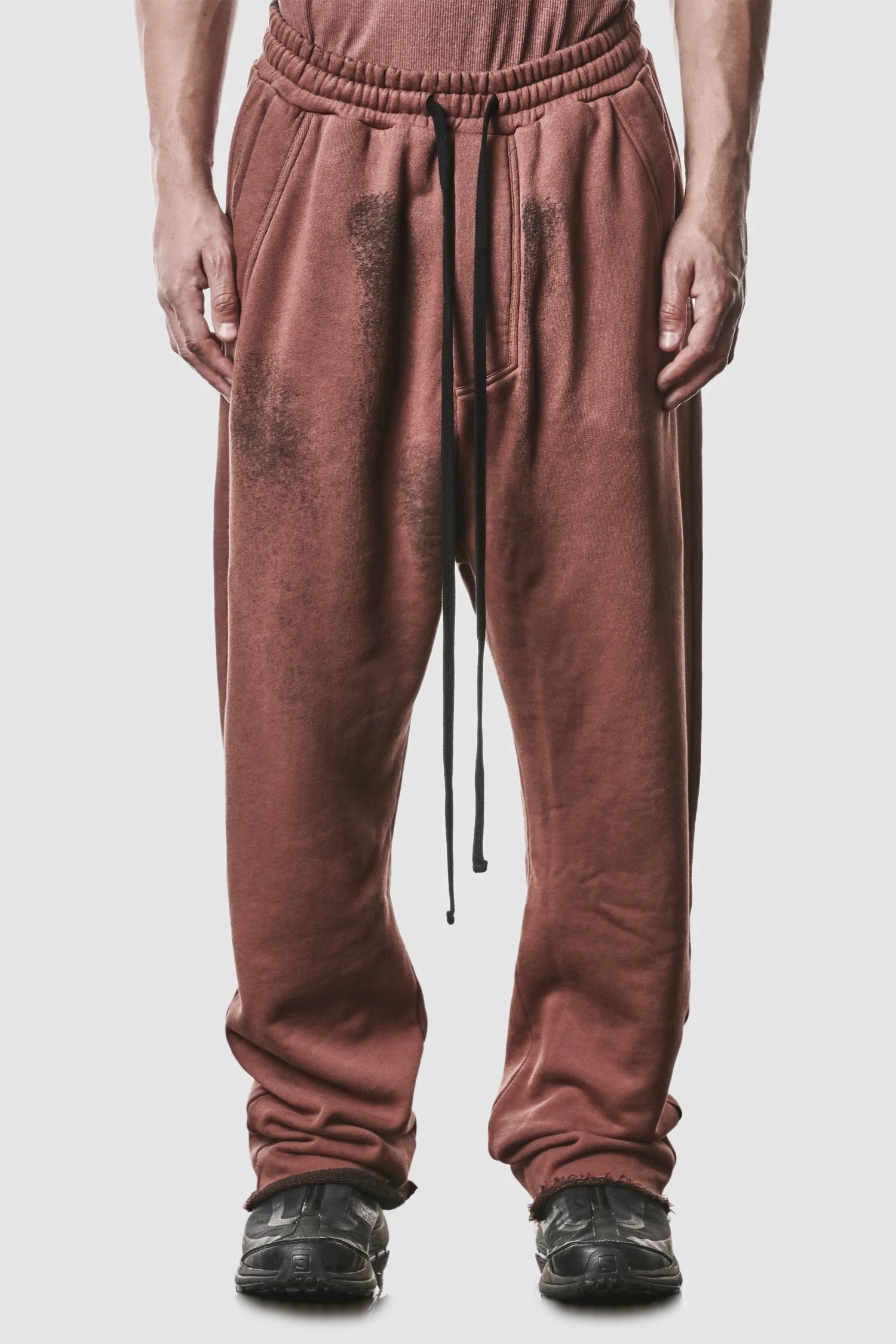 Red Relaxed Low Crotch Sweatpants