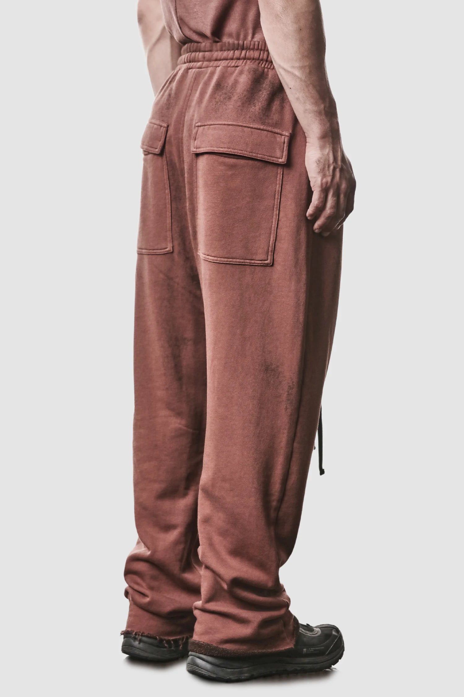 Red Relaxed Low Crotch Sweatpants