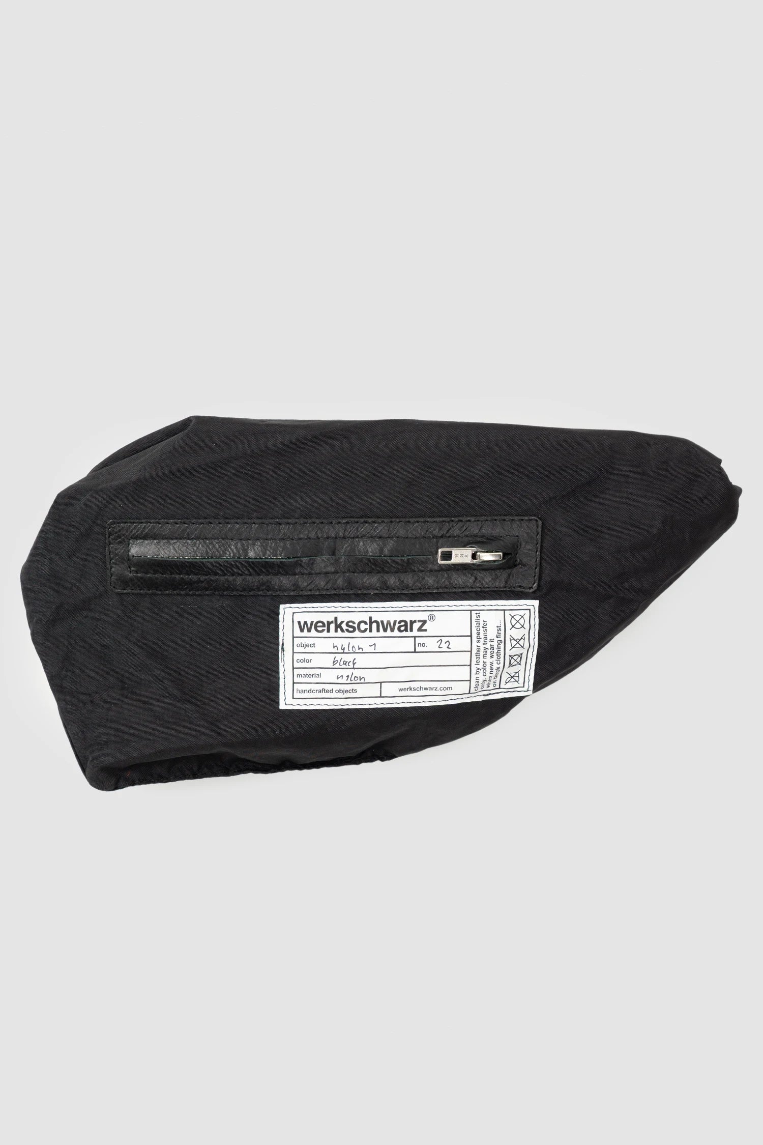 Werkschwarz - item inside view of men’s Black Cross Body Waist Bag Nylon 1