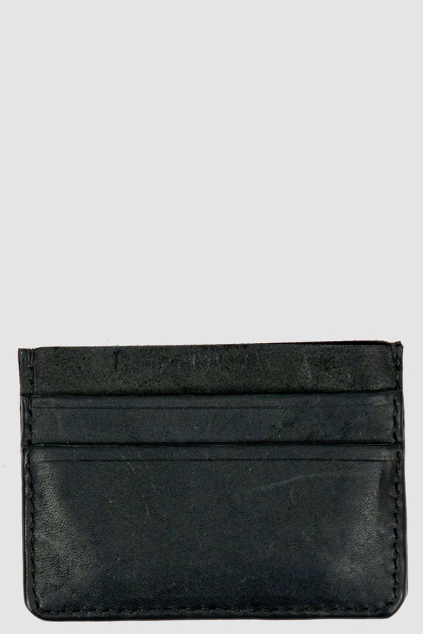 Back view of Black Minimal Card Holder Culatta with vegetable tanned horse leather, _0.HIDE