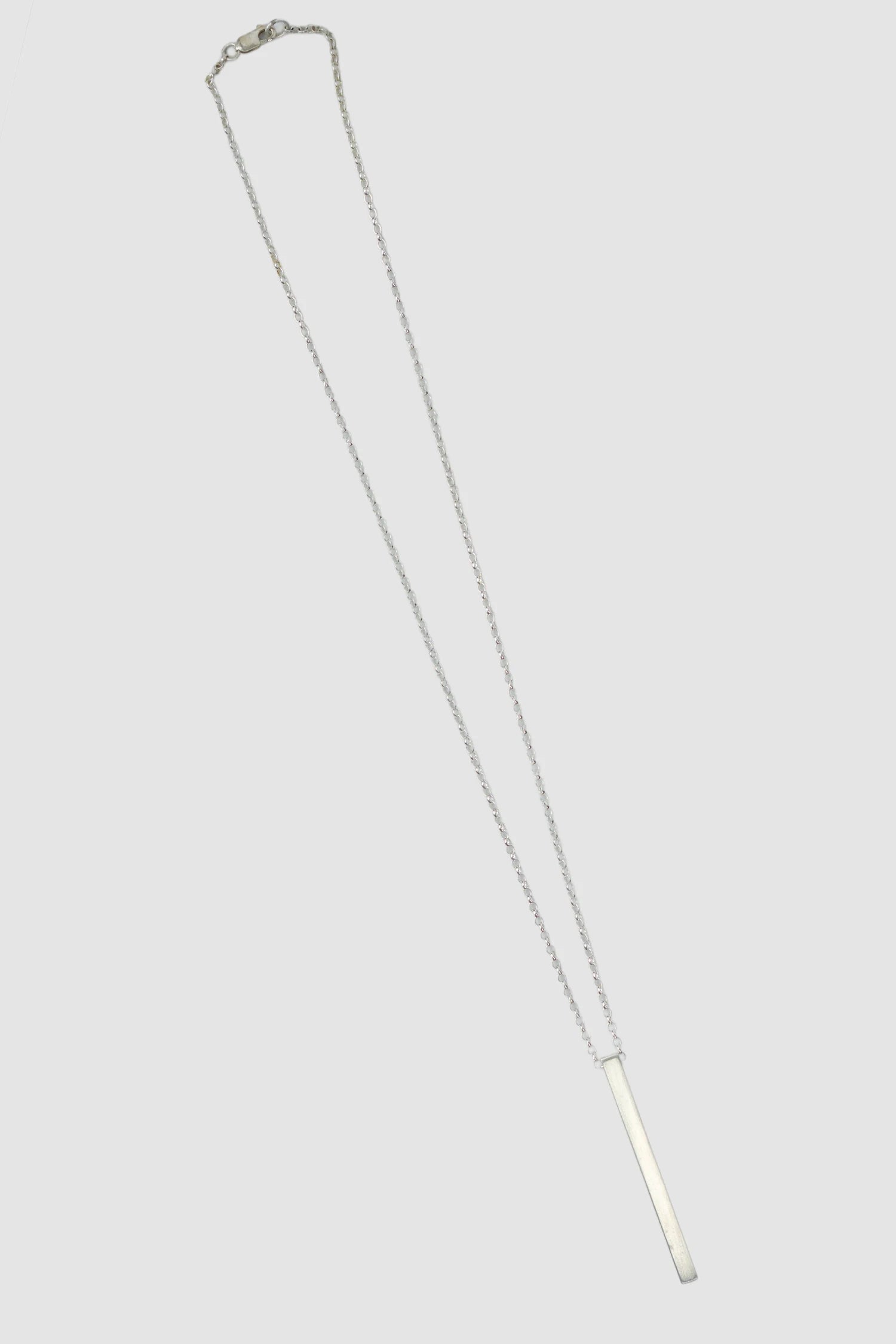 2819 Jewelry - Matte Brushed Sterling Silver Line Pendant item full view