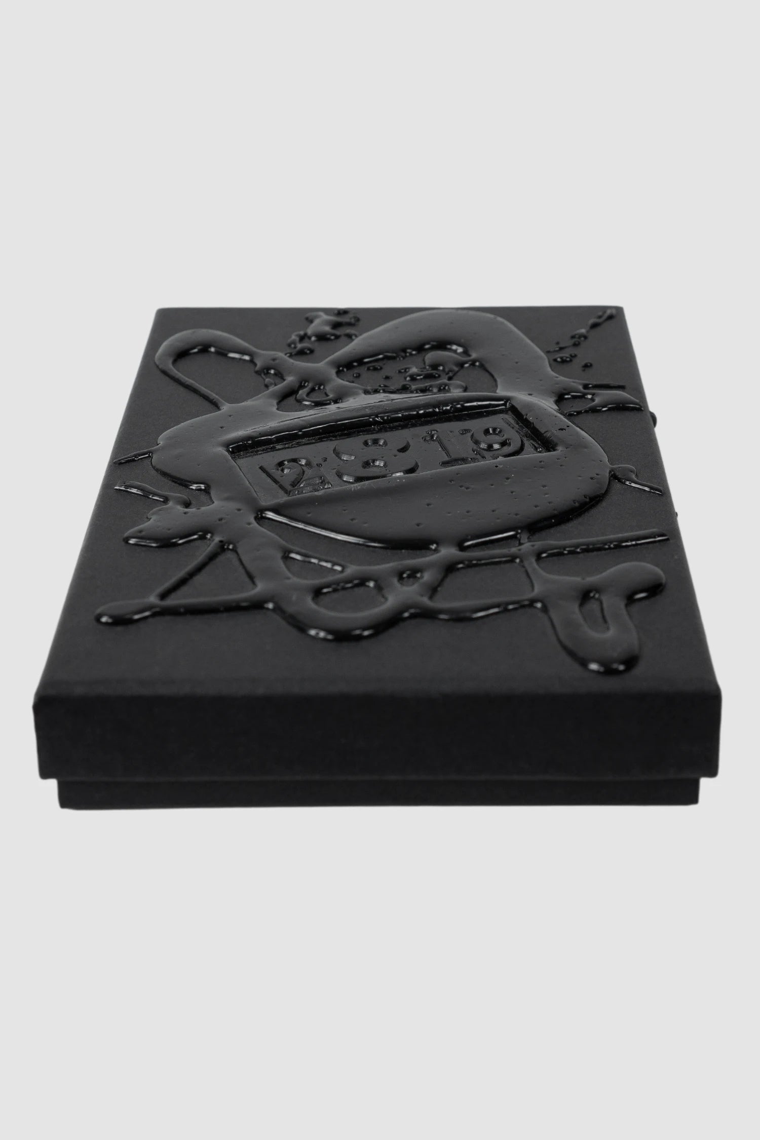 2819 Jewelry - box of Melted Minimalistic Oxidized Silver Pendant
