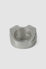 2819 Jewelry - back view of Mercury-Inspired Brutalist Silver Ring