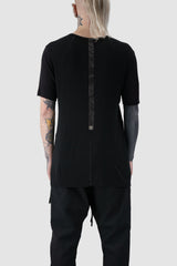 69 by Isaac Sellam - back view of Black Modal Blend Signature Scar Stitch T-Shirt