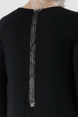 69 by Isaac Sellam - back detail view of Black Unstoppable Double Layered Modal Long Sleeve T-Shirt