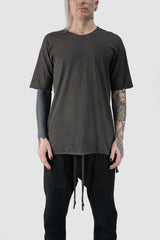 69 by Isaac Sellam - front view of Grey Object Cold Dyed Jersey T-Shirt