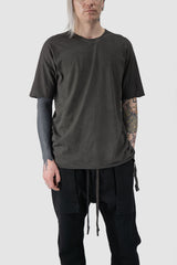 69 by Isaac Sellam - relaxed fit view of Grey Object Cold Dyed Jersey T-Shirt