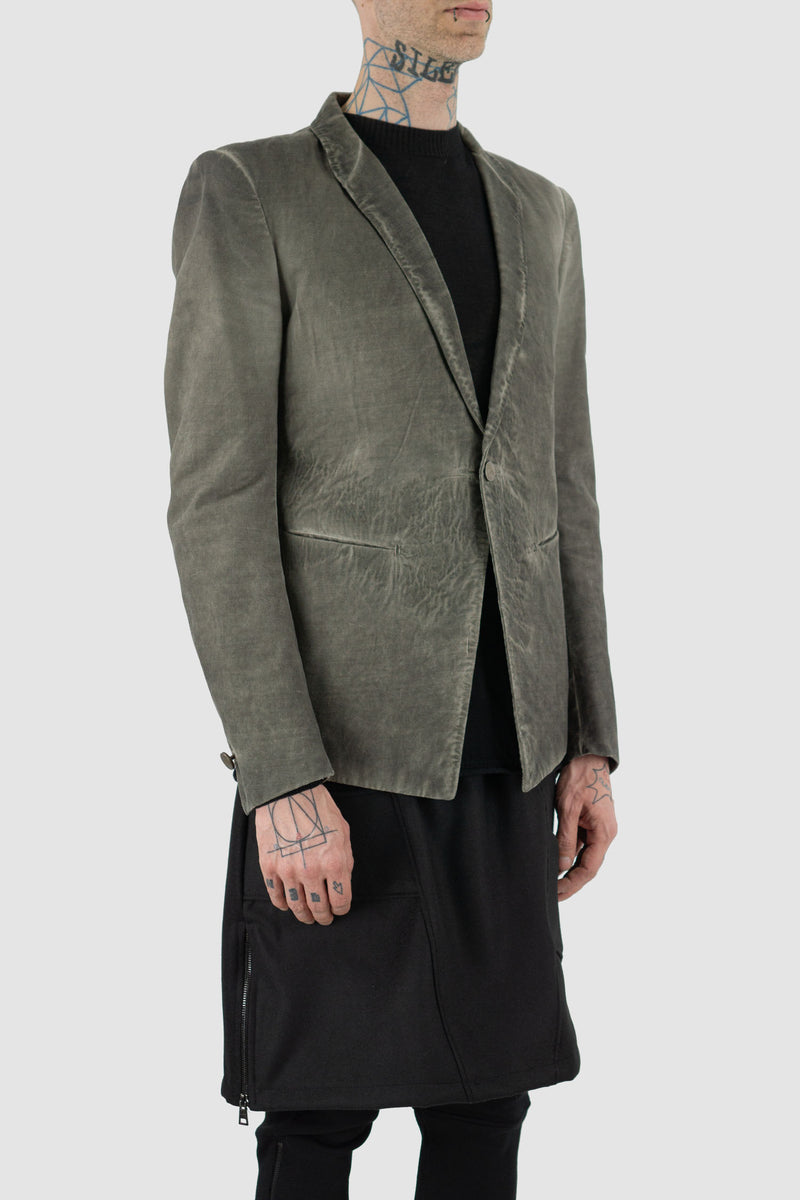 Boris Bidjan Saberi | Cold dyed Steel Buton Blazer Jacket