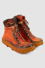 Culture of Brave - Men’s Red Melt Clash Lava Red Mid Sneaker item front right view