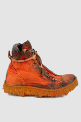 Culture of Brave - Men’s Red Melt Clash Lava Red Mid Sneaker item right outside view