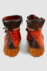 Culture of Brave - Men’s Red Melt Clash Lava Red Mid Sneaker pair back view