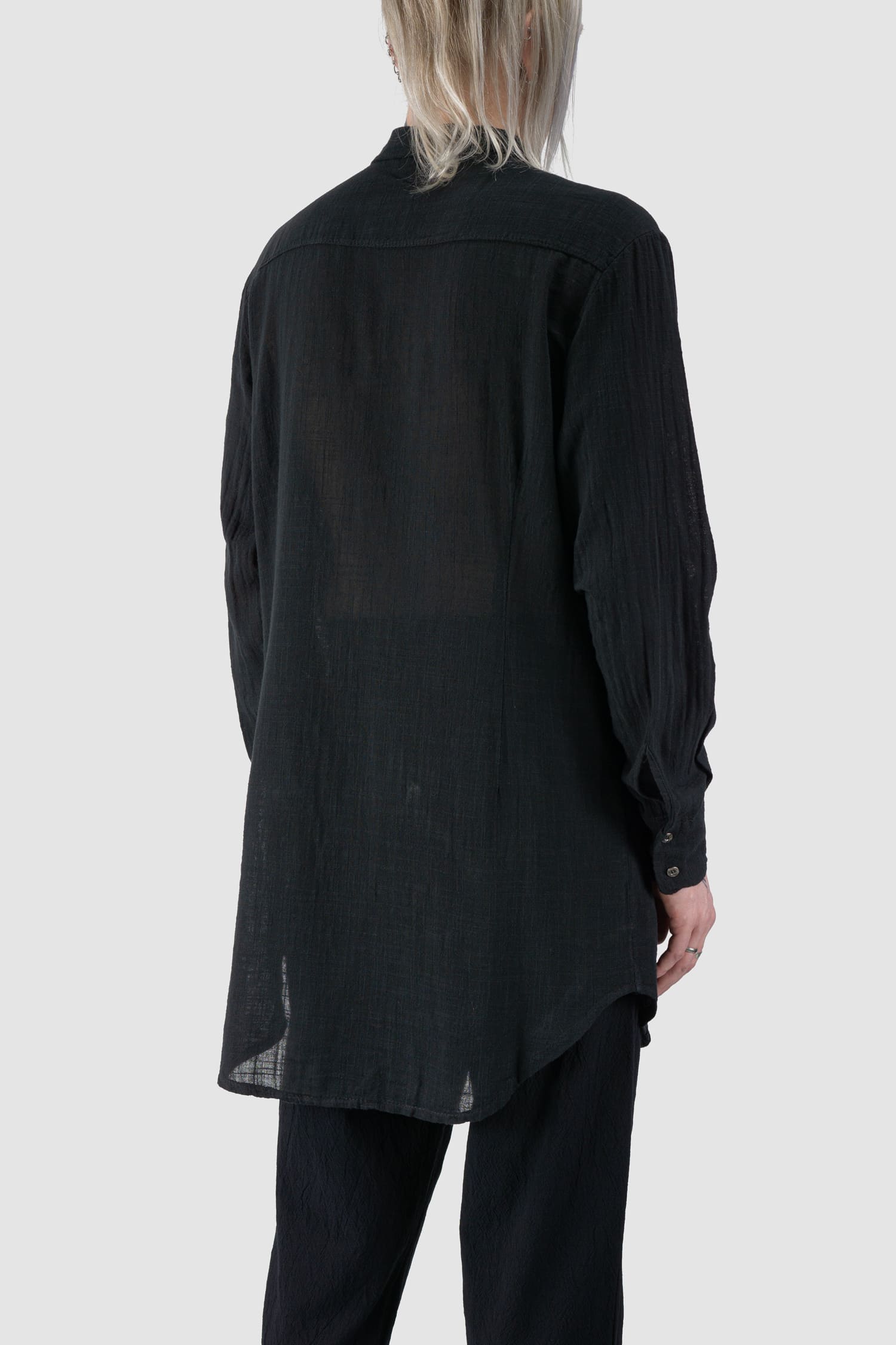 Long Lightweight Cotton Gauze Long Sleeve Shirt