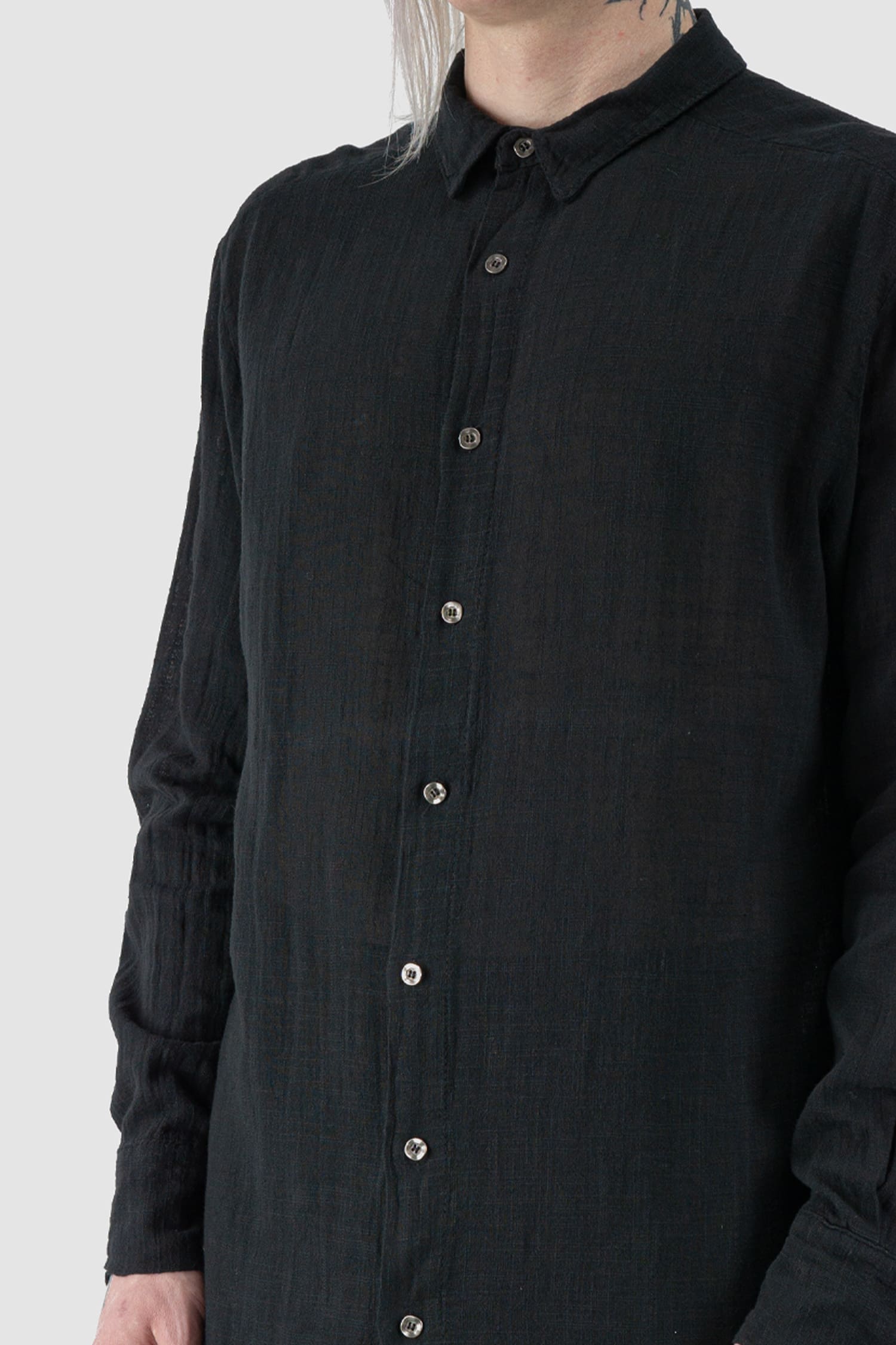 Long Lightweight Cotton Gauze Long Sleeve Shirt
