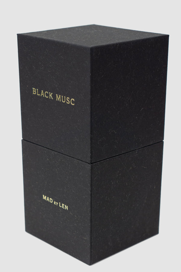 Mad et Len - Box view of the Black Musc eau de parfum in 50ml package.